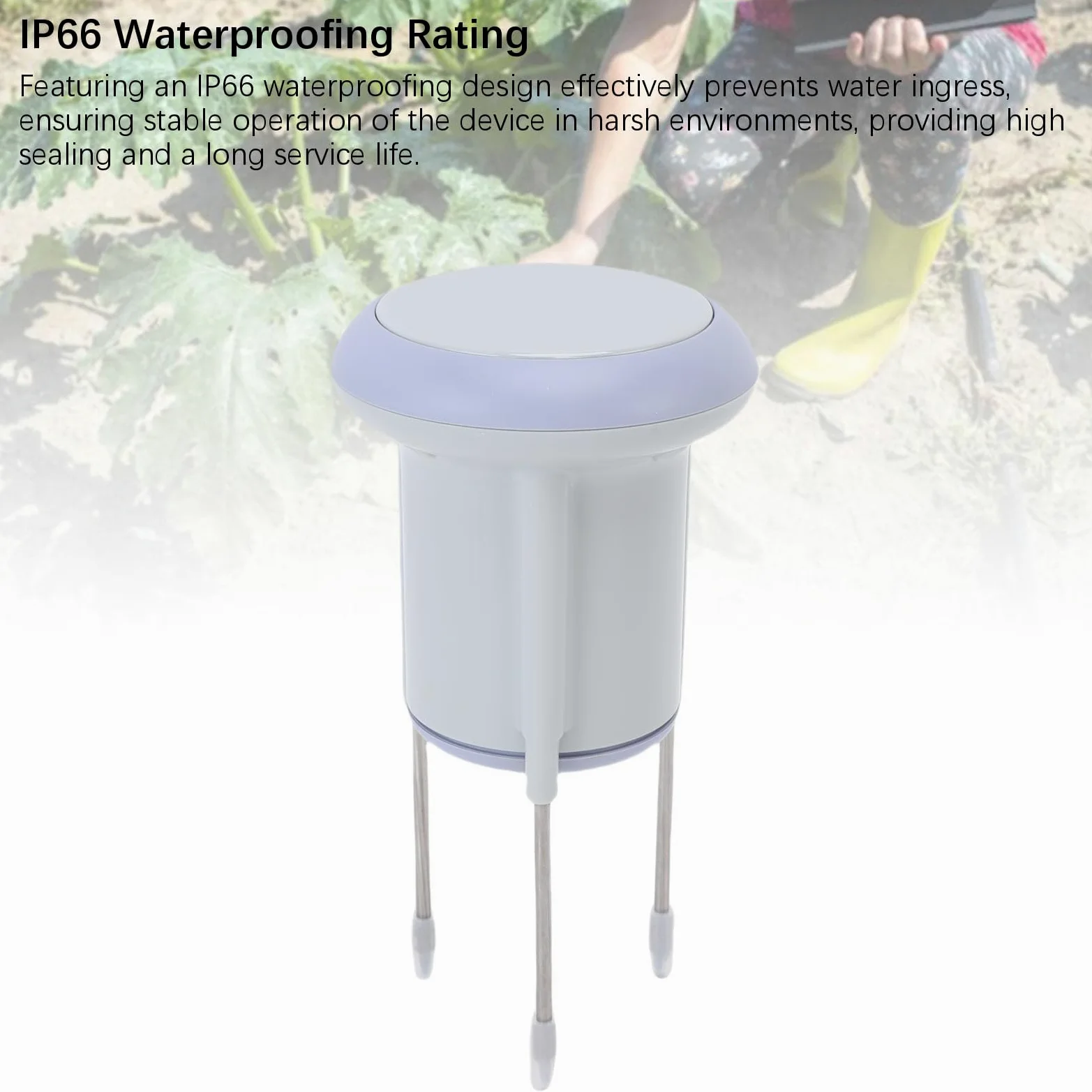 Haofy Sensor de Humedad de Temperatura del Suelo WiFi, Sensor de Humedad de Temperatura de Suelo Inteligente, Sensor de Suelo Inteligente WiFi, Monitoreo en Tiempo Real para Plantas,