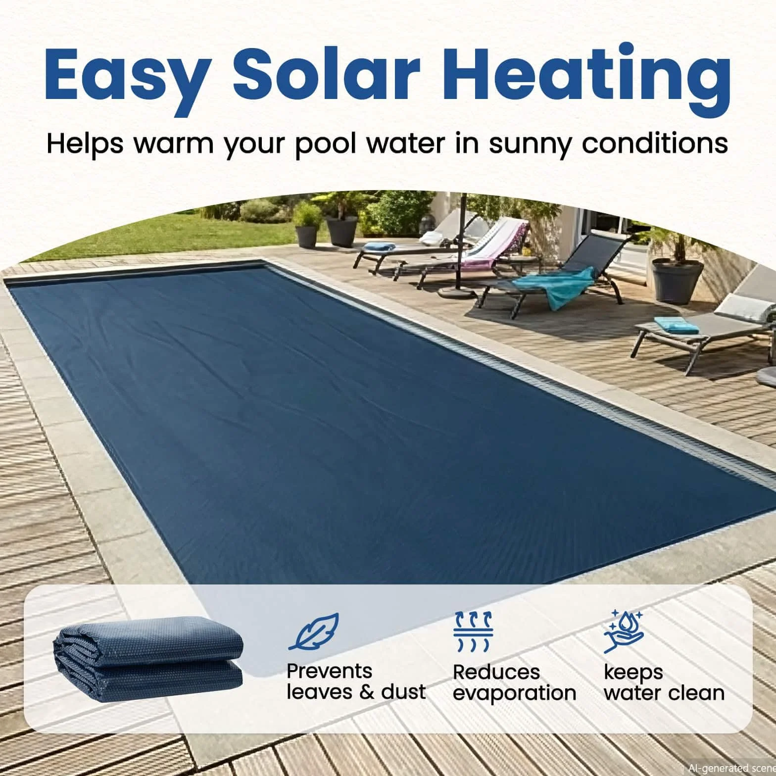 vidaXL Cobertor Solar para Piscina 300 x 200 cm 200 μm, Tapa Cuadrada Protege UV