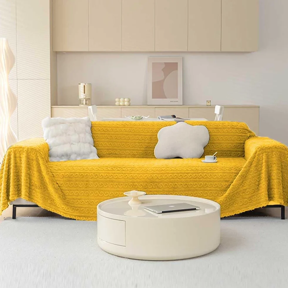 L - Funda de sofá impermeable para sofá L-Sd, manta térmica antideslizante para 1/2/3/4 plazas, protector de sofá con cable (118 x 130 cm), perfecta para decoración del hogar