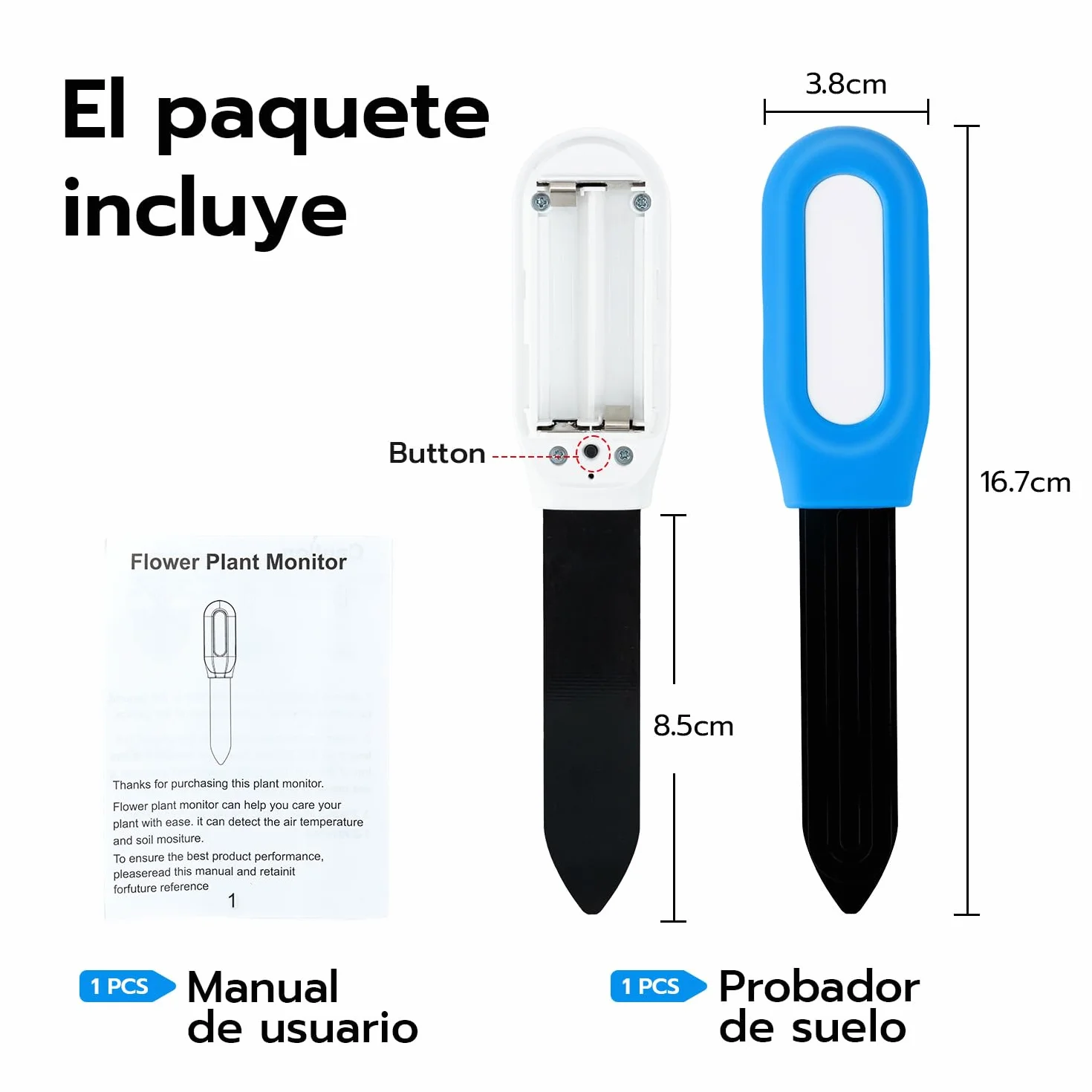 Sensor de humedad del suelo Zigbee, Higrómetro Inteligente Planta, Monitor de Temperatura del Aire