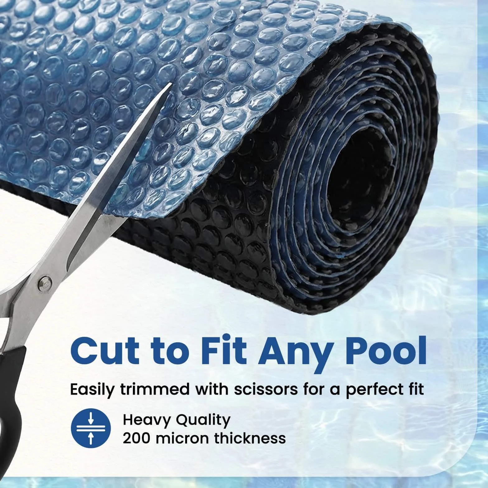 vidaXL Cobertor Solar para Piscina 300 x 200 cm 200 μm, Tapa Cuadrada Protege UV