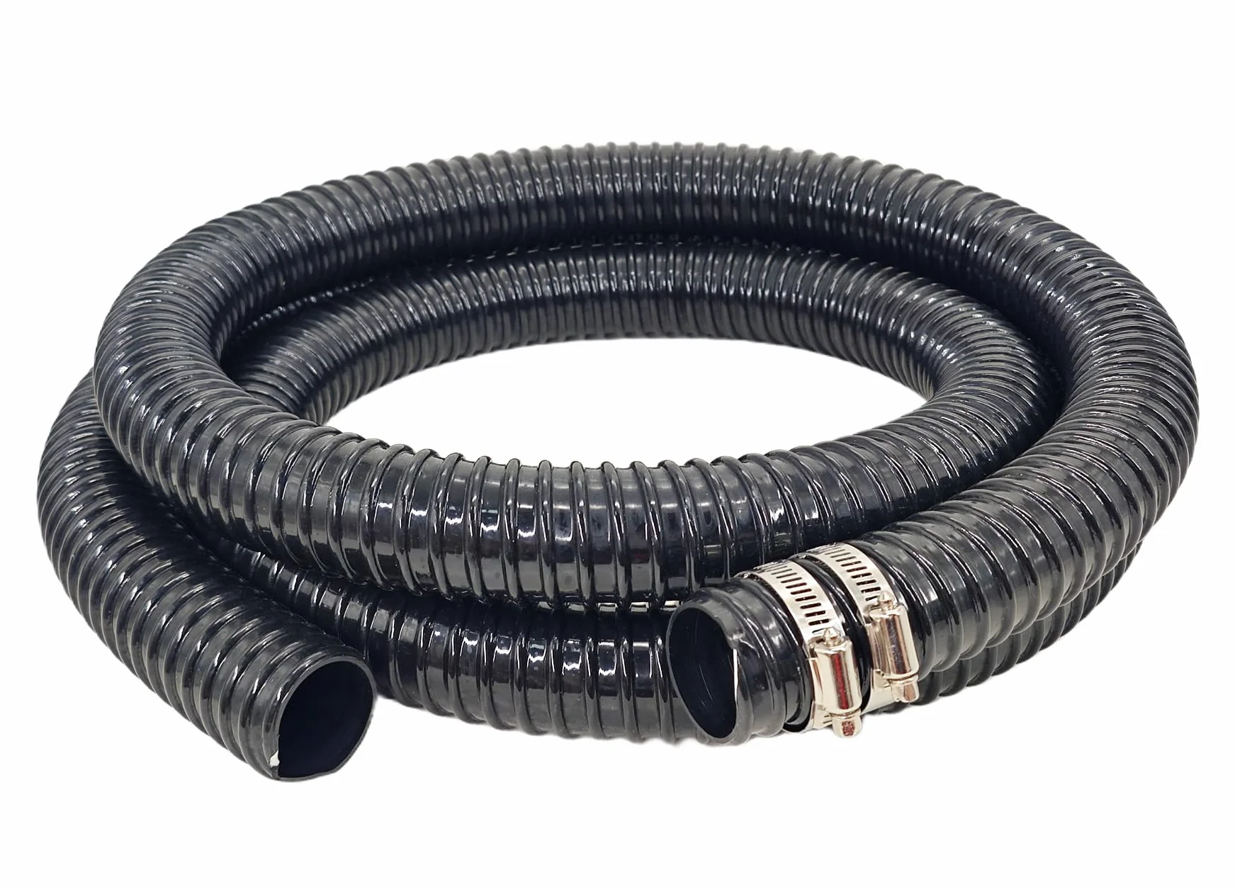 Tubo flexible corrugado de 1.5 pulgadas x 10 pies con abrazaderas, bomba de sumidero de PVC, manguera de descarga de agua para estanques de jardín, cascadas, camping, caravanas, filtros