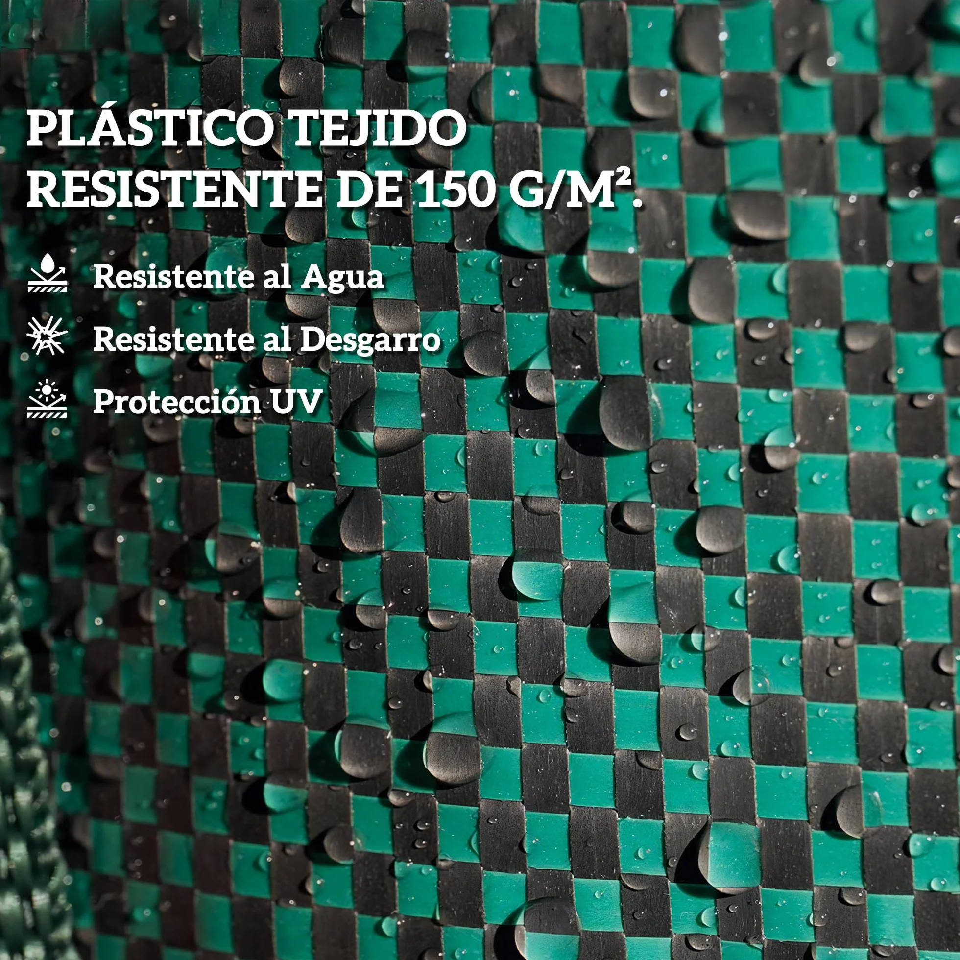 Outsunny 3 Bolsas de Basura de Jardín 272L Reutilizables Plegables con Asas Reforzadas