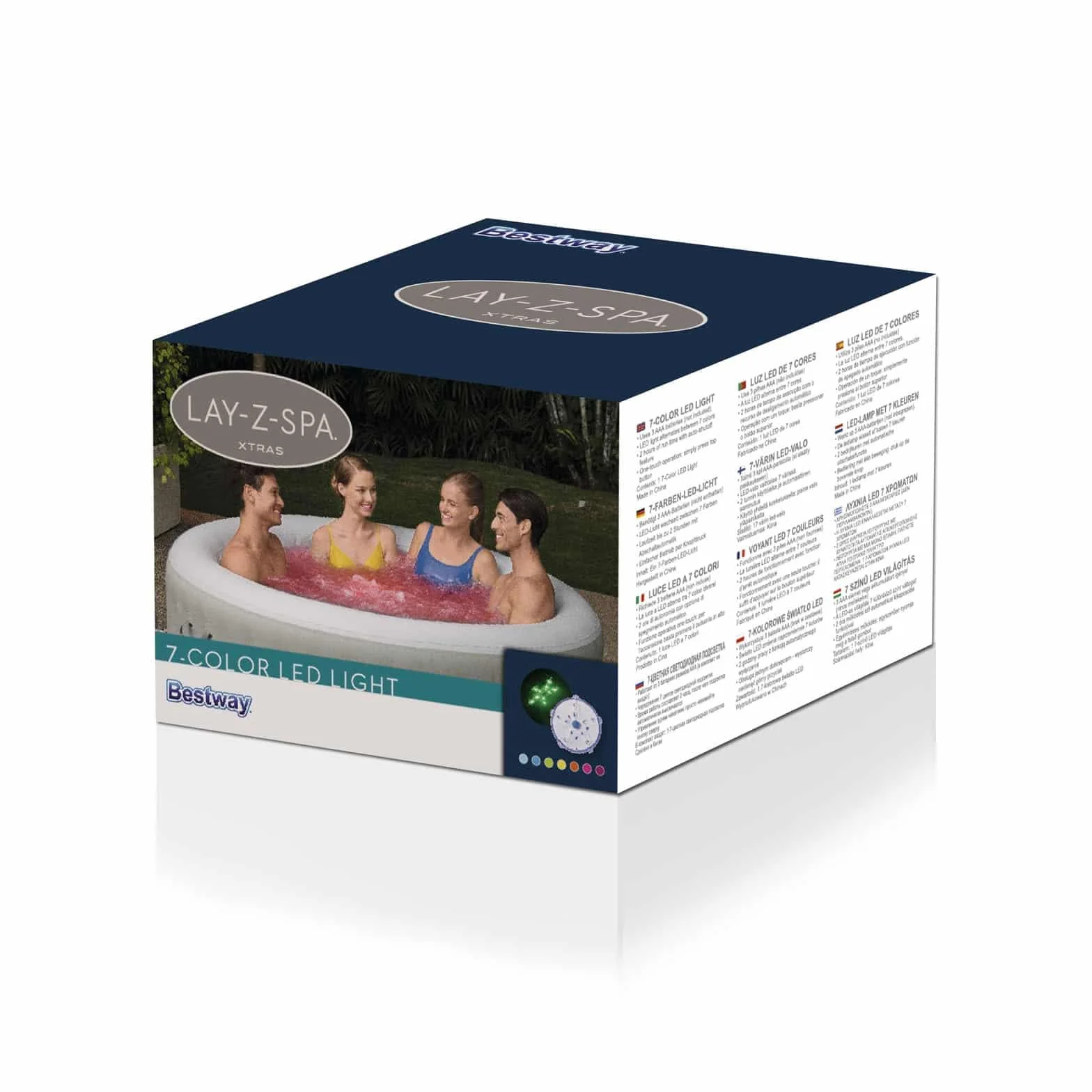 Bestway Lay-Z-SPA Luz LED 7 Colores 9,2x6,2 cm