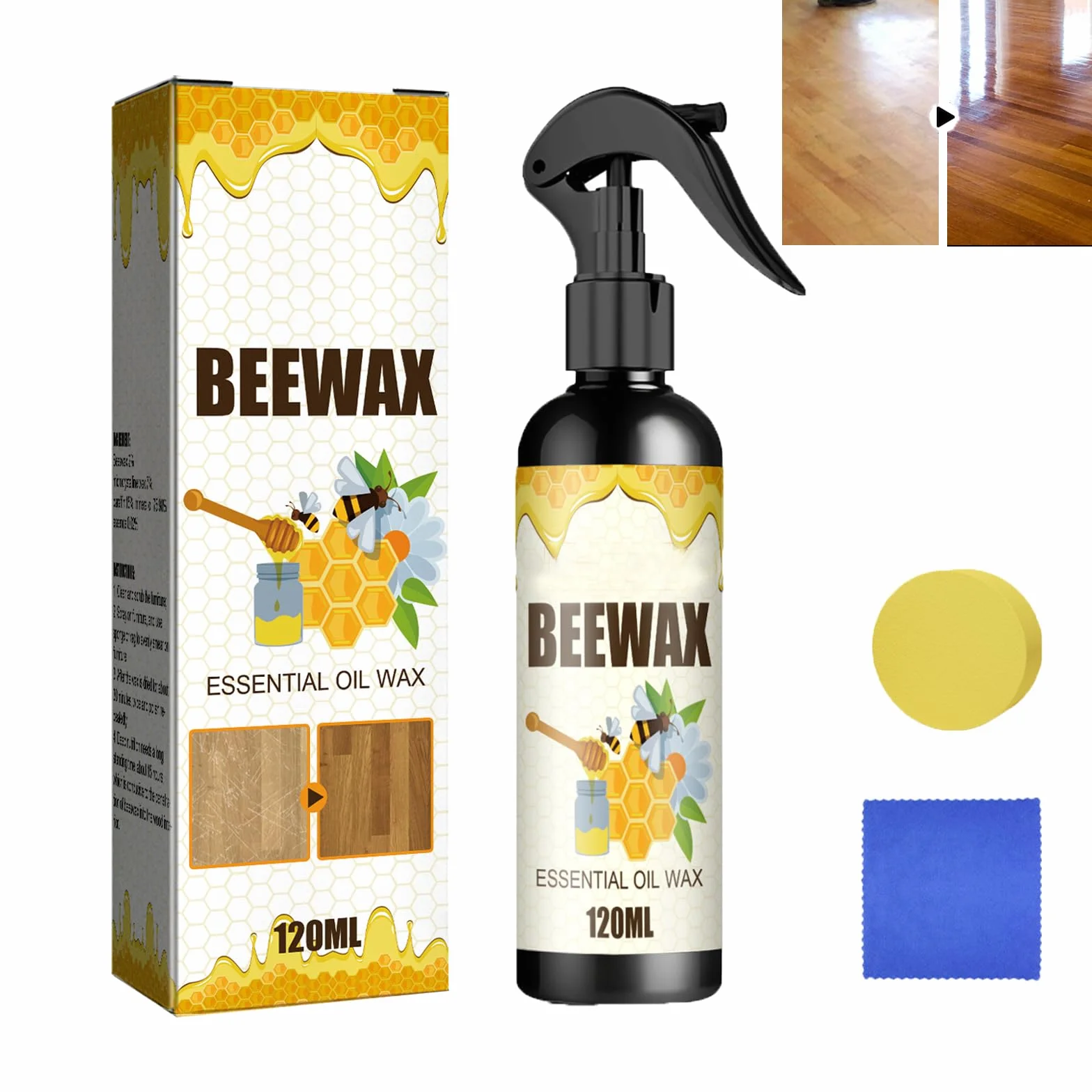 Natural Micro-Molecularized Beeswax Spray for Furniture Polish Wood Seasoning