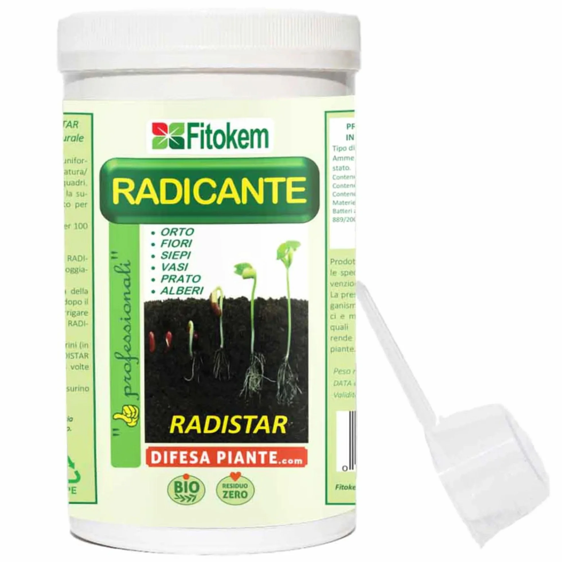 FITOKEM Radistar Hormonas de Enraizamiento en Polvo 800 gr Enraizante para Esquejes Fortalecedor de Raices