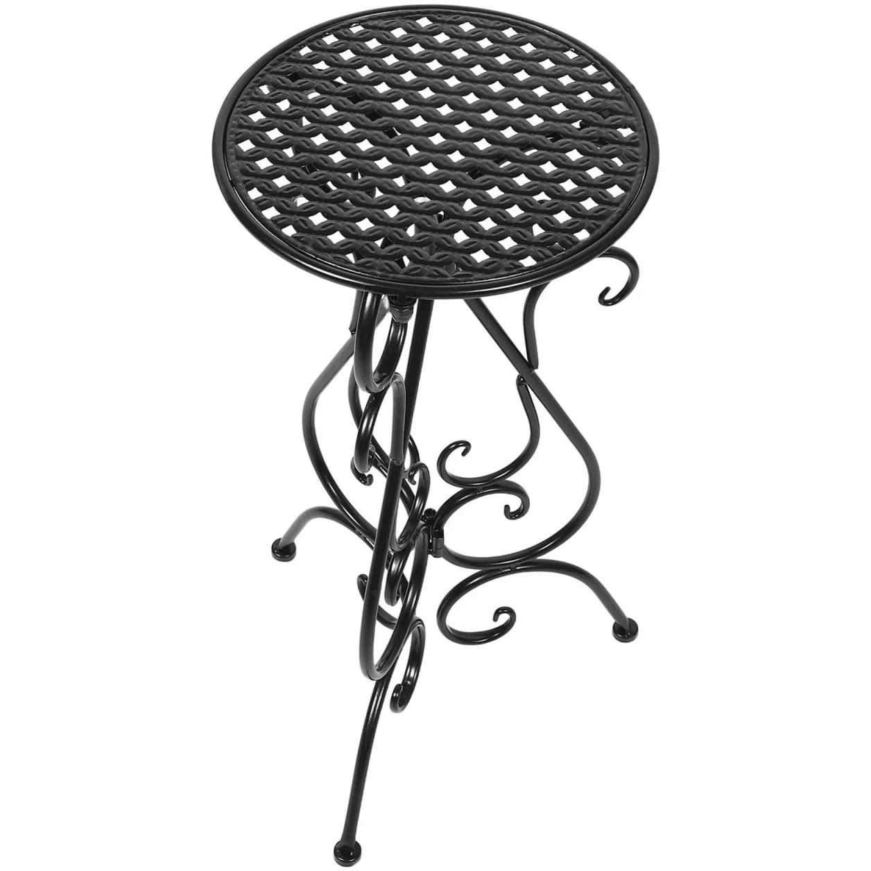 EXCEART Soporte para Baño de Aves de Hierro Negro de 22 Pulgadas Base Ancha y Diseño de Tripié Estable para Patio y Porche