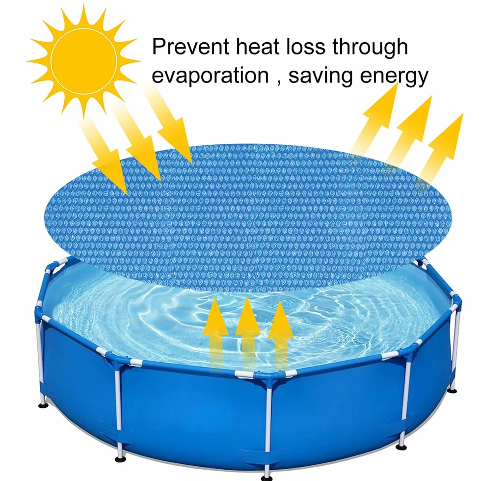Manta Termica Piscina Redonda Ø 300 cm Cobertor Verano Calentador Solar UV Lamina