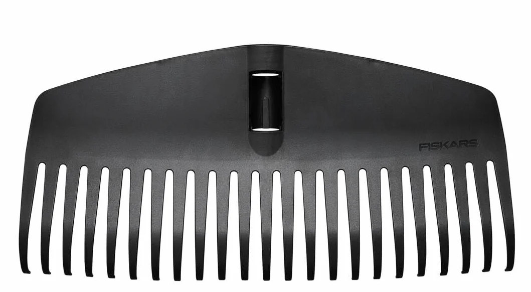 Fiskars Cabezal de Rastrillo 23 Dientes 42 cm Plástico Negro Solid