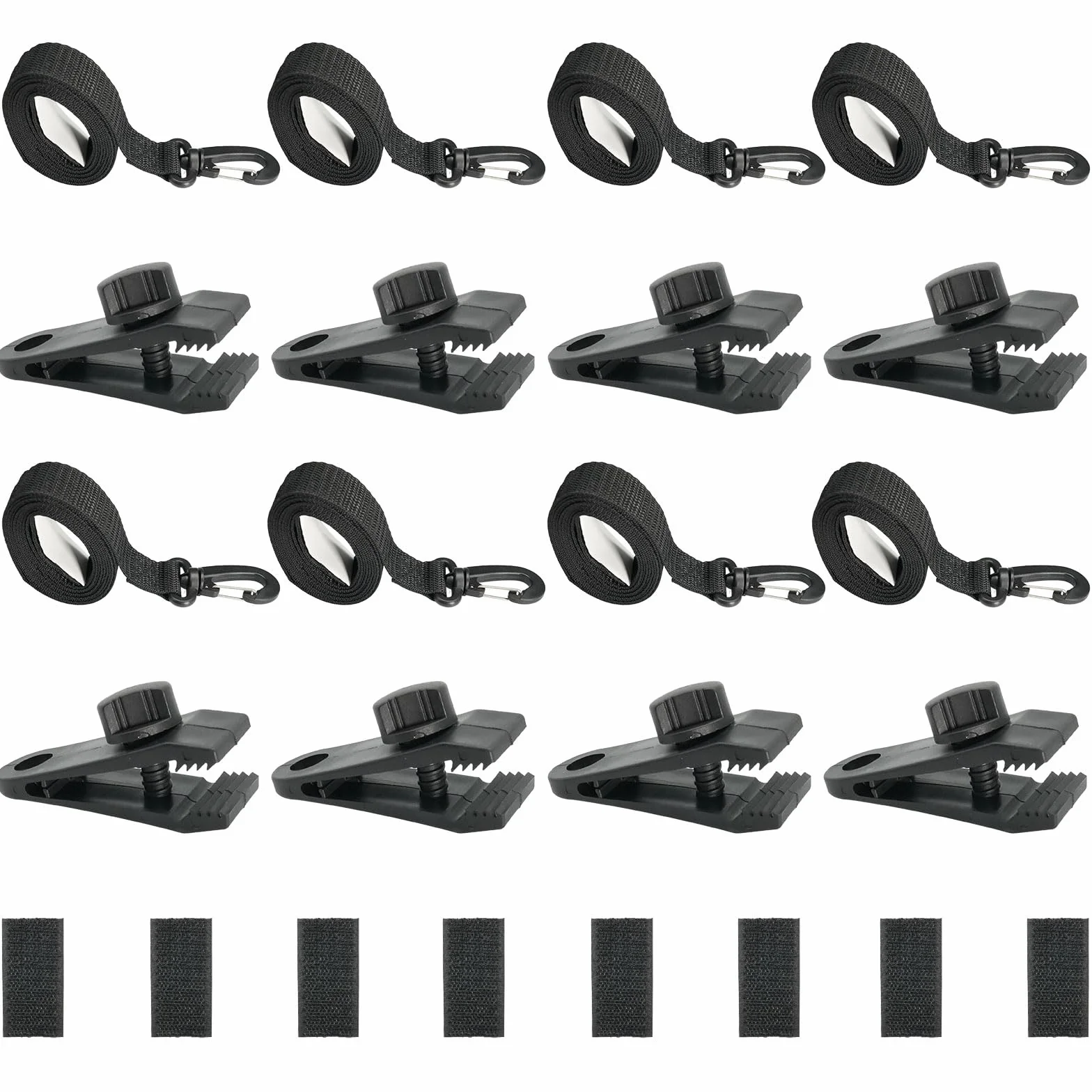 Kit de Fijación de Carrete de Cubierta Solar, 8 Bandas de Sujeción y Pinzas para Enrollador de Piscina