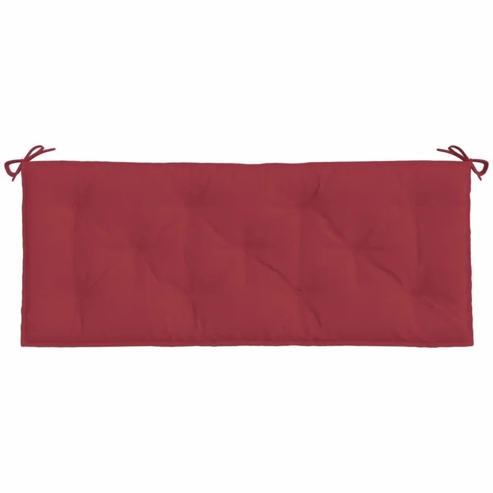 vidaXL Cojines de Banco de Jardín 2 uds, Almohadas de Asiento Respaldo, Almohadillas para Muebles, Decoración para Patio Salón, Rojo Tinto