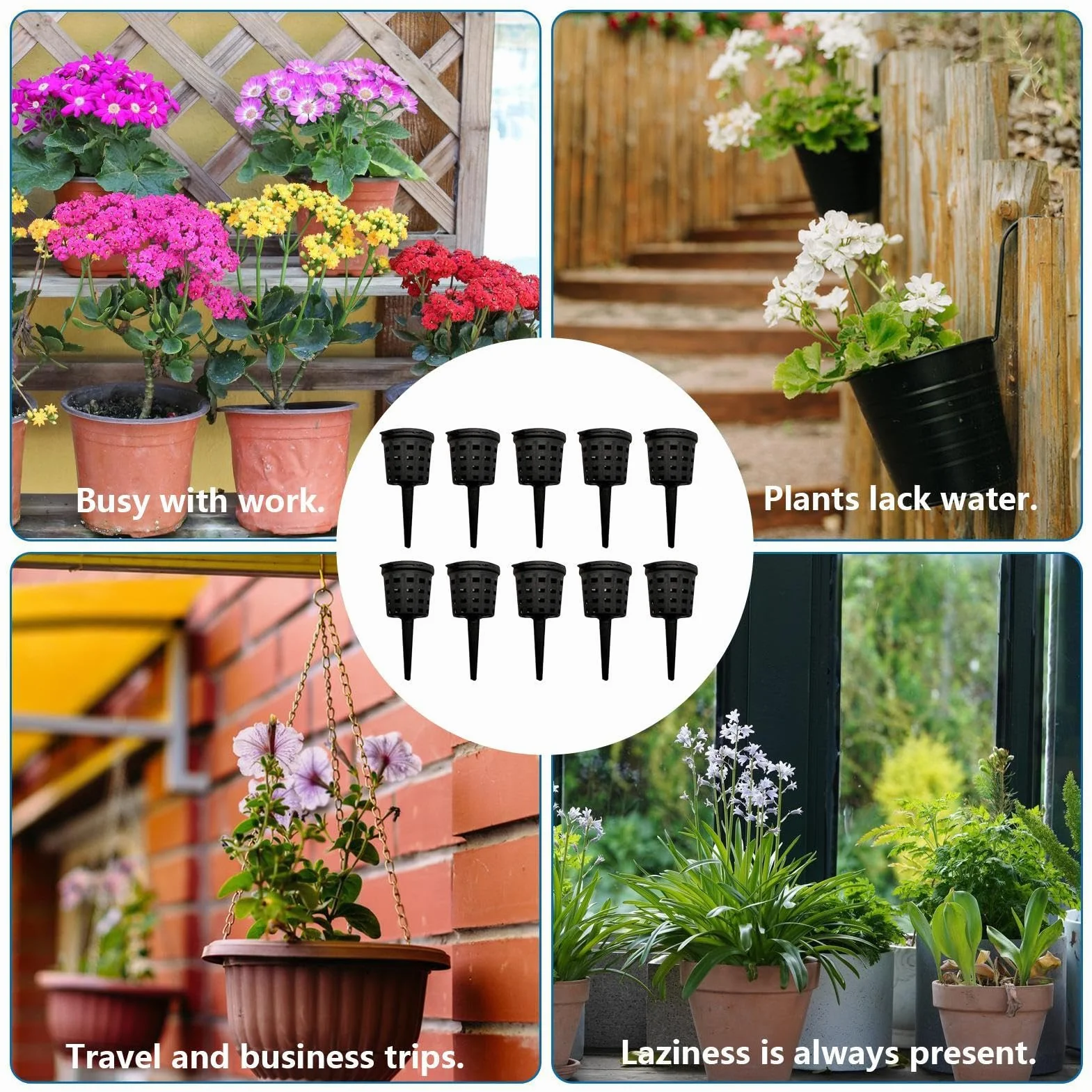 Cestas de fertilizante con tapa 10 unidades portátiles para fertilizantes de larga duración cesta de abono para bonsái jardinería interiores exteriores