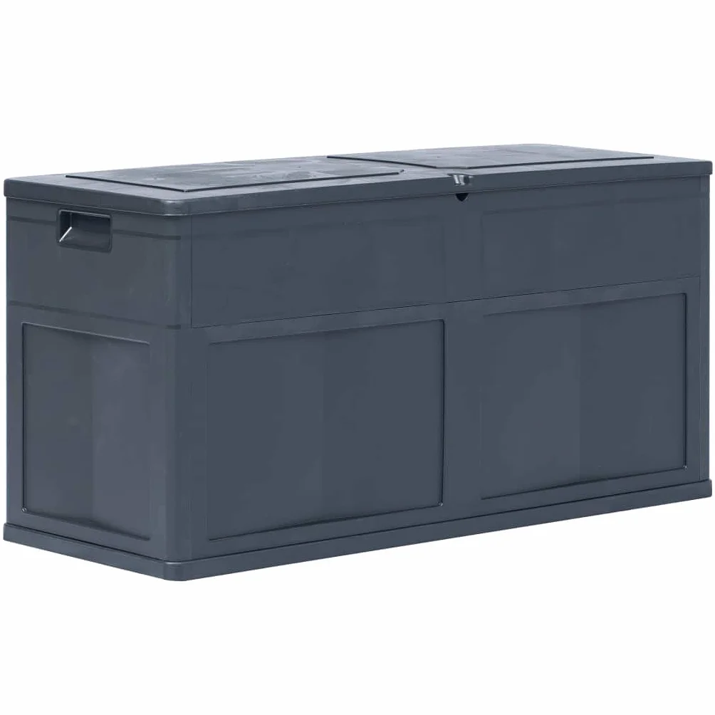 vidaXL Caja de Almacenamiento de Jardín 320 L Negro