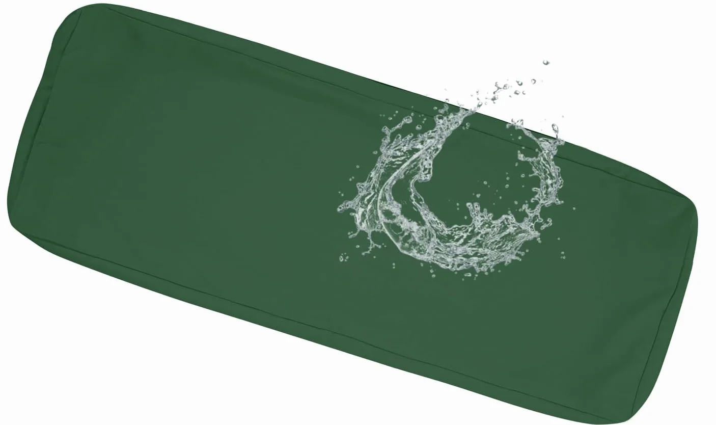Funda de Cojín de Asiento Sofá Impermeable para Jardín Exterior con Cremallera 60x60x8cm Verde
