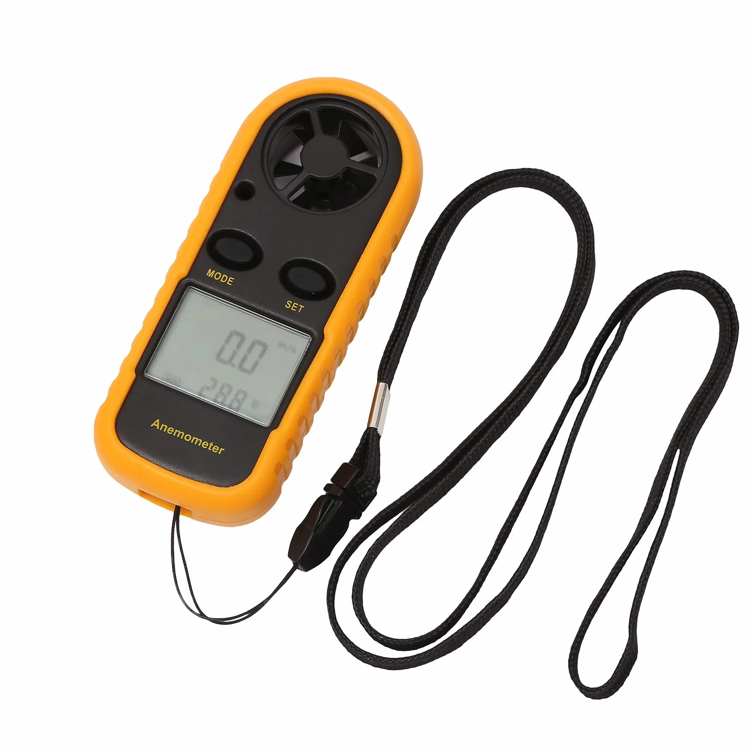 TOPWAY Anemómetro Digital LCD Medidor Velocidad Viento Temperatura Luz Fondo Navegar Surf Pescar