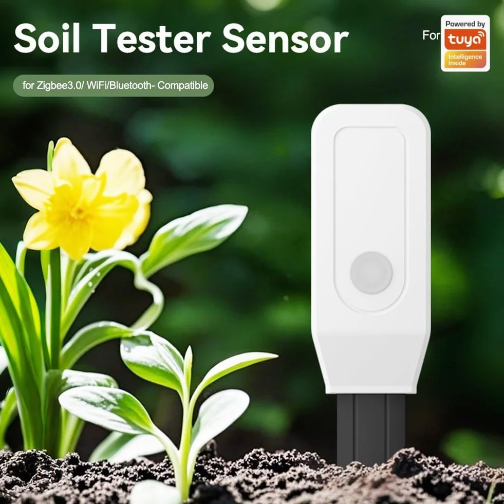 Smart SOILs Sensor de humedad Tuya monitor inalámbrico riego plantas detección temperatura medidor humedad jardín interior exterior Zigbee