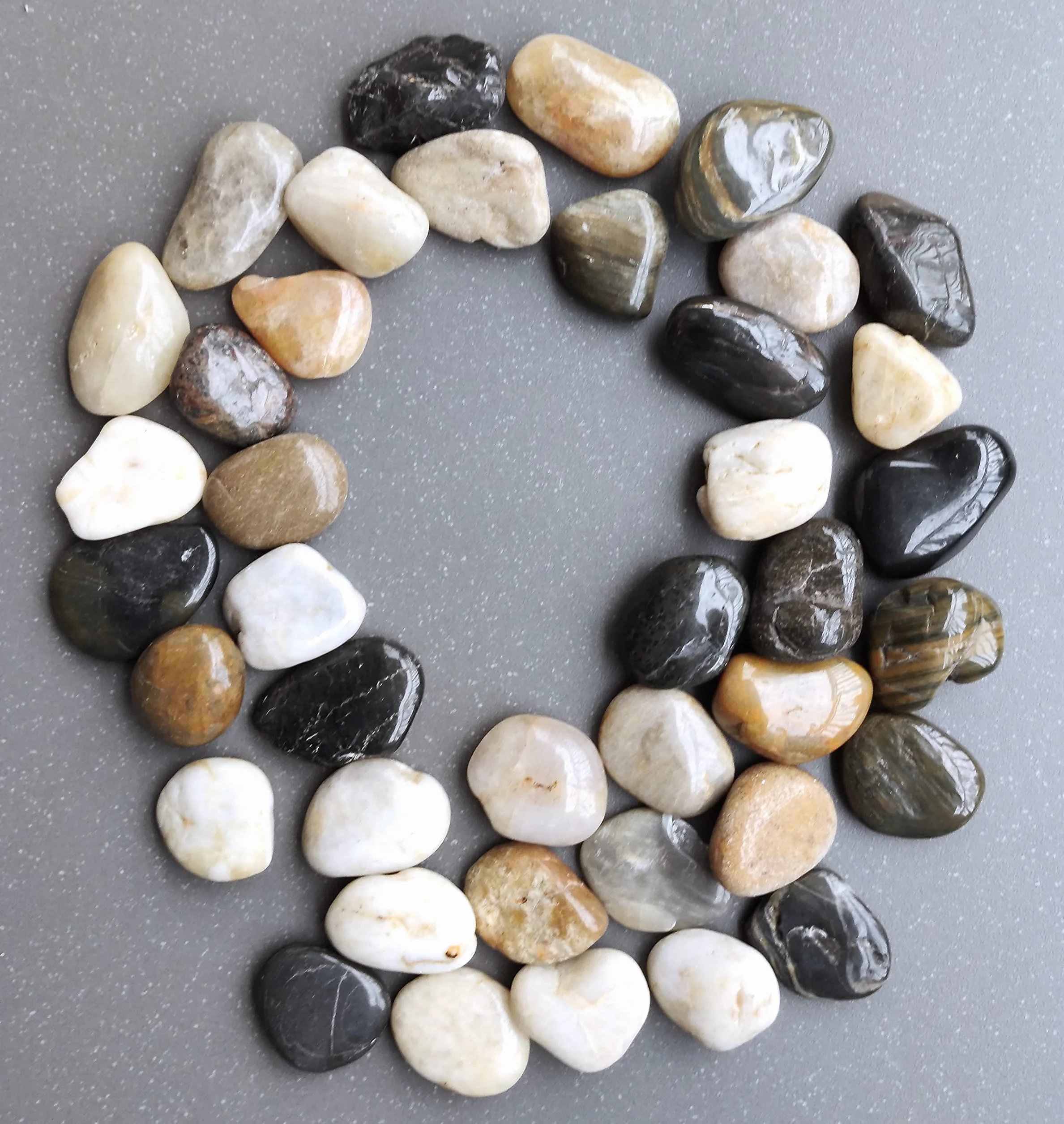 Guijarros Decorativos Naturales Pulidos 2-4 cm 900g Piedras de Jardín