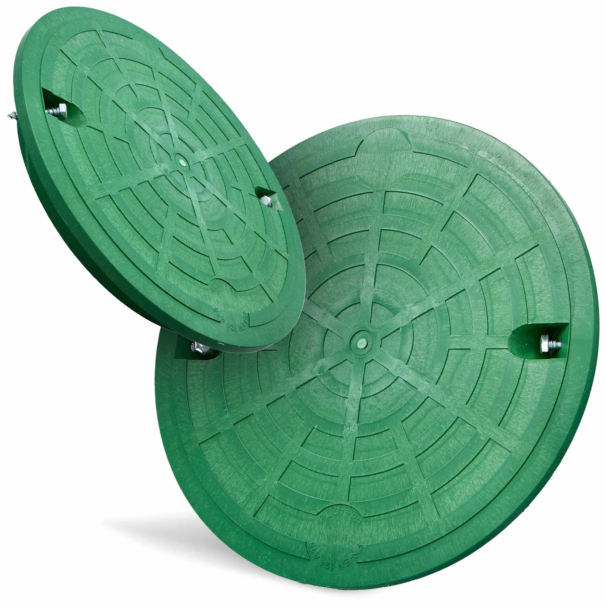 Millto Tapa de tubería DN315 polipropileno A15 verde carga 1,5 t