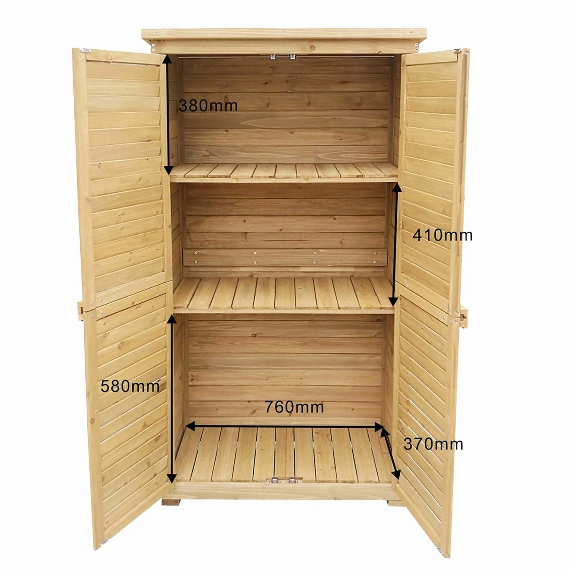 Wiltec Caseta de Madera para jardín 87 x 46,5 x 160 mm Puerta de Lamas con tejado bituminoso
