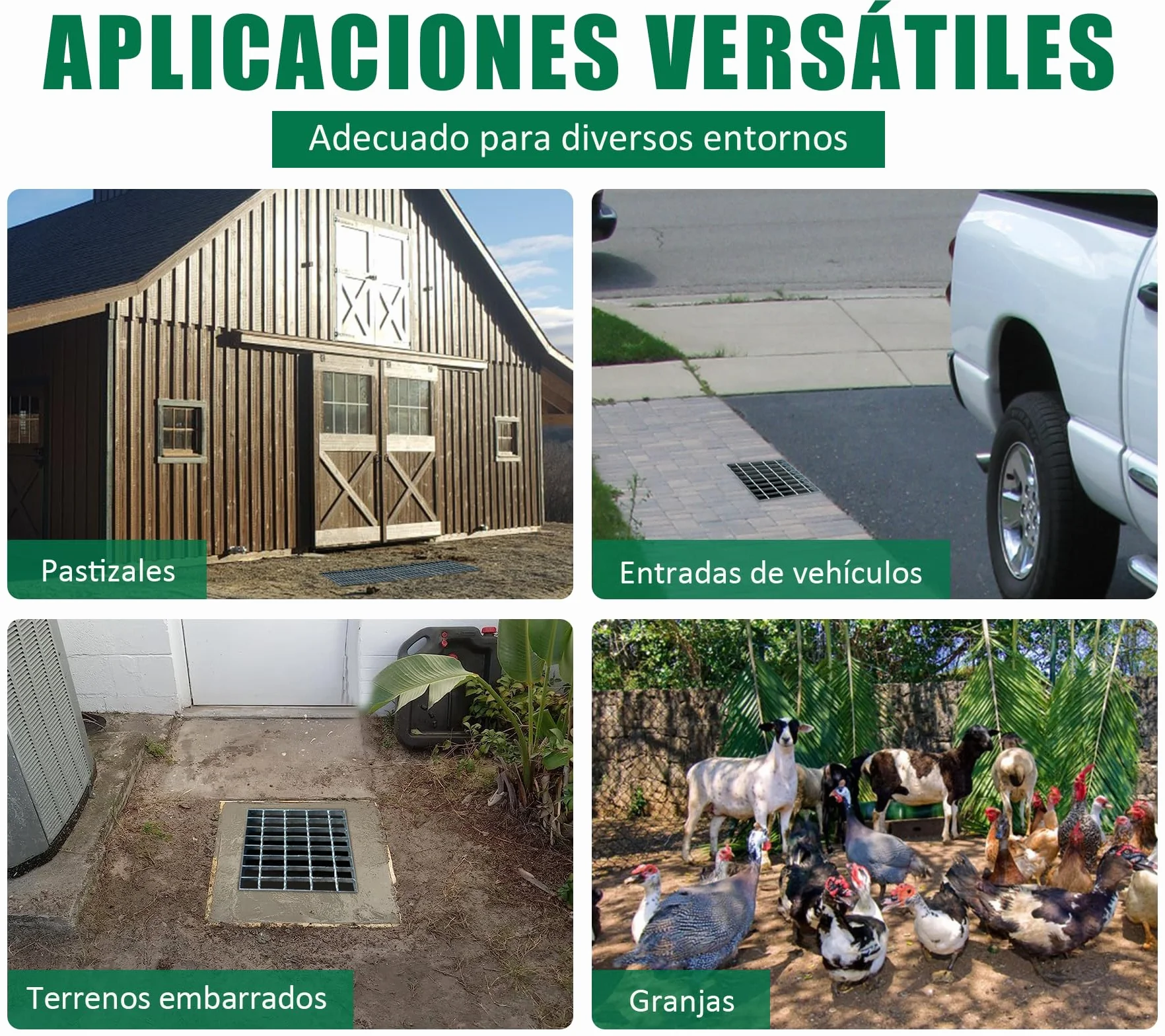 Rejilla de desagüe galvanizado 226 x 226 x 30 mm para piscina MW 25/45 mm cuadrada