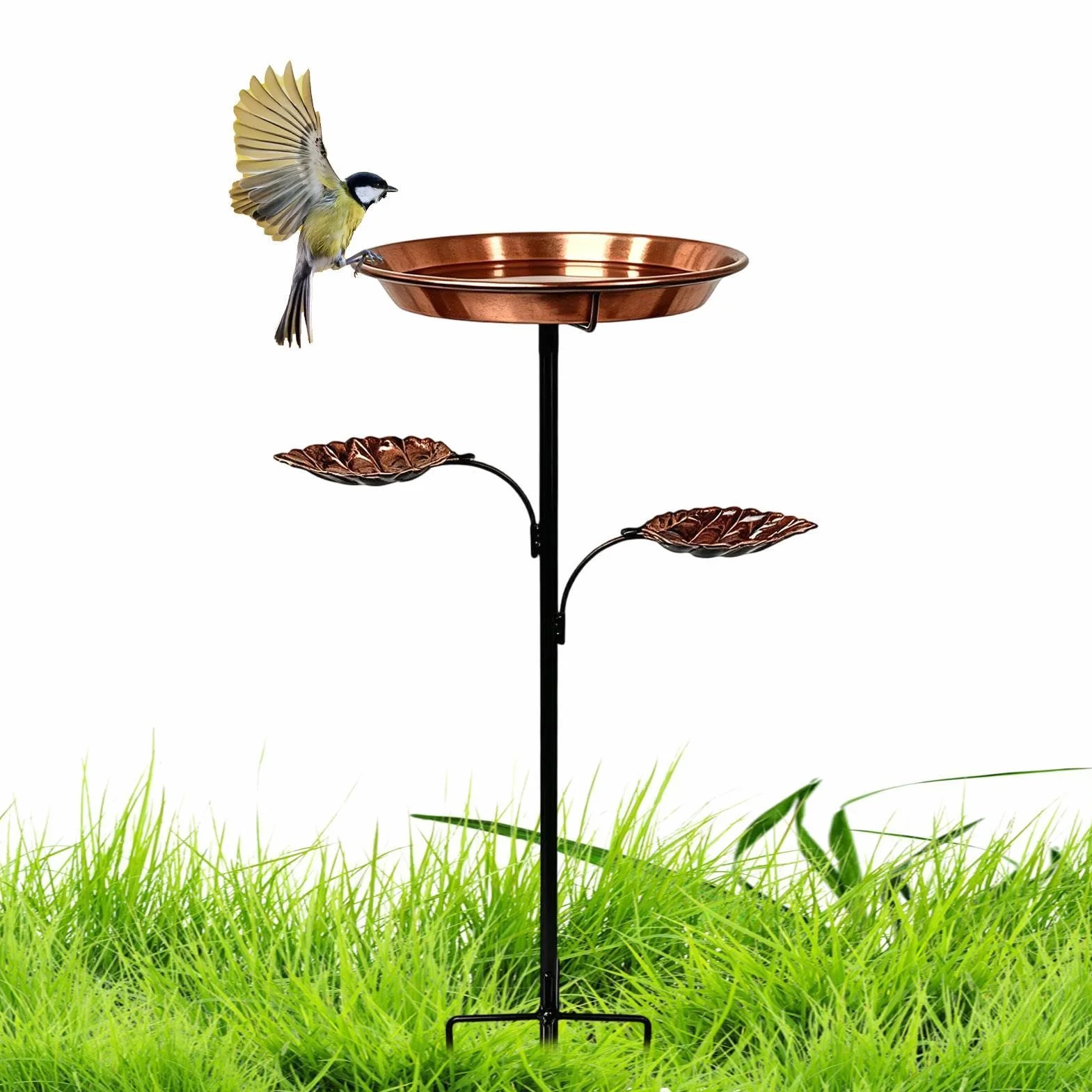 Bebedero Exterior para Pájaros vintage decorativo resistente al clima | Cuenco Baño y para Aves para Hogar Jardín Patio Paisajismo Parque Aviario Pinzones Loros