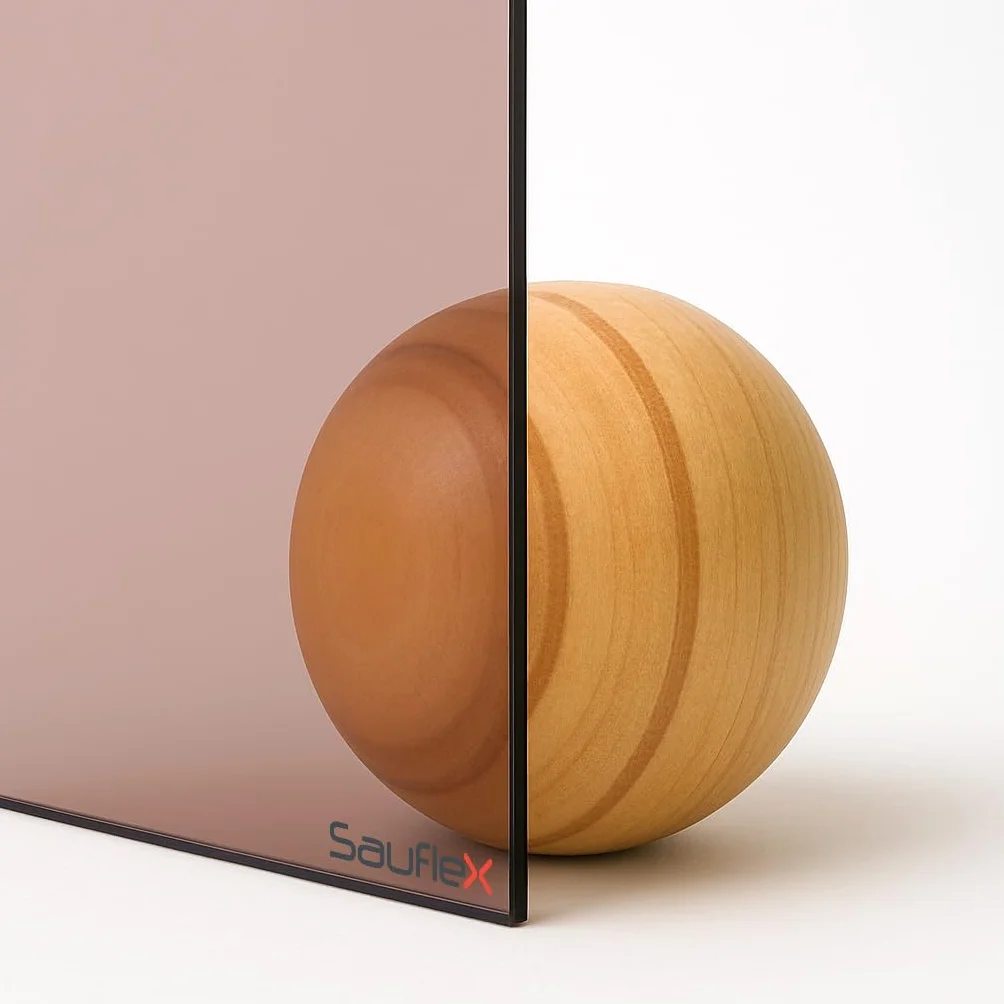 Puerta de sauna ESSENTIAL – Vidrio templado de seguridad de 8 mm, marco de madera laminada, montaje a derecha/izquierda (bronce/álamo, 60 x 190)