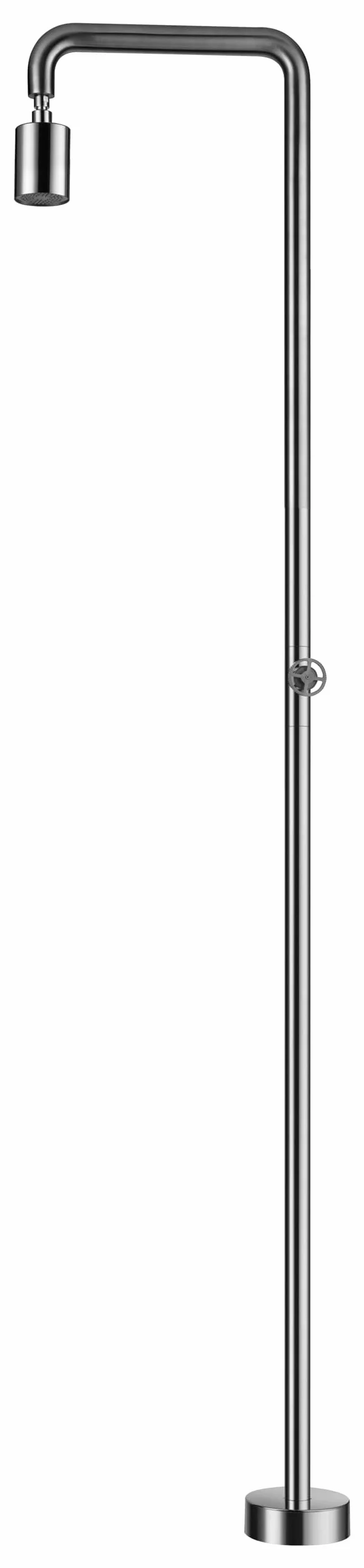 Ducha Exterior Acero Inoxidable 240 cm Piscina Agua Fria Acabado Satinado