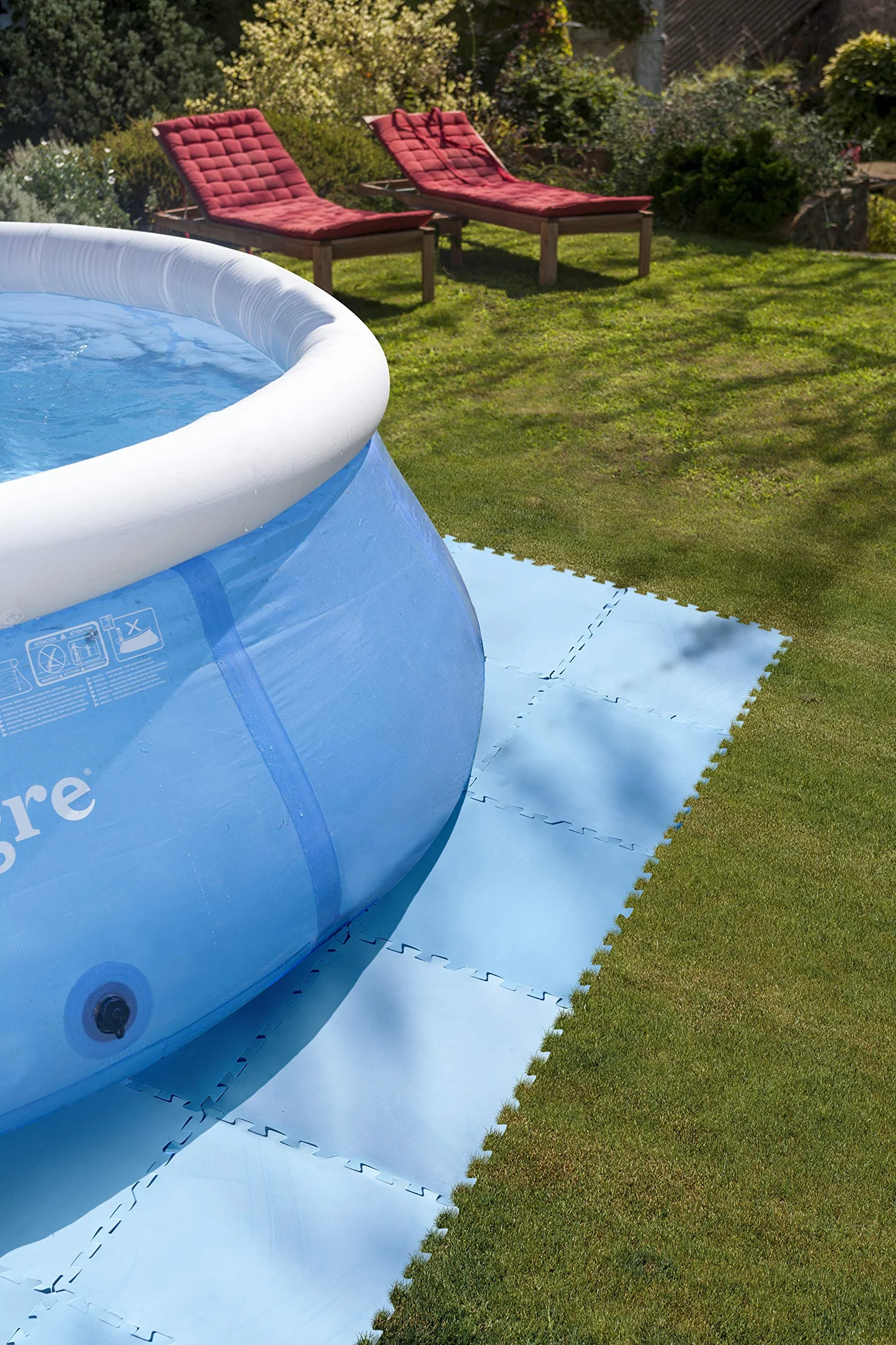 Protector de Suelo para Piscina EVA Azul 9 Piezas 4.5 mm MPF509Z
