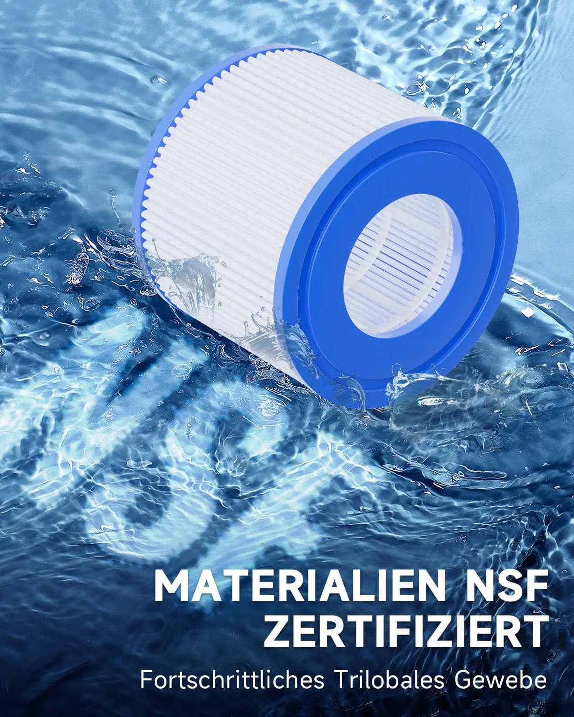 AQUALTRA Filtro S1 para Piscina, SPA Compatible con PureSpa Bomba 107 x 71 mm 6 Piezas