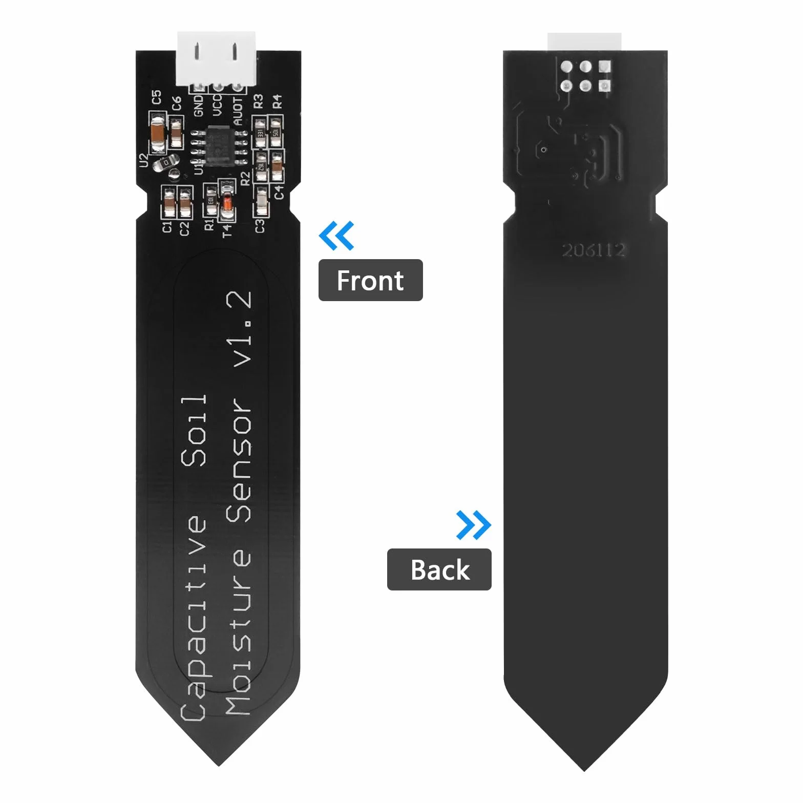 Sensores de humedad del suelo, higrómetro analógico capacitivo, sin corrosión para Arduino