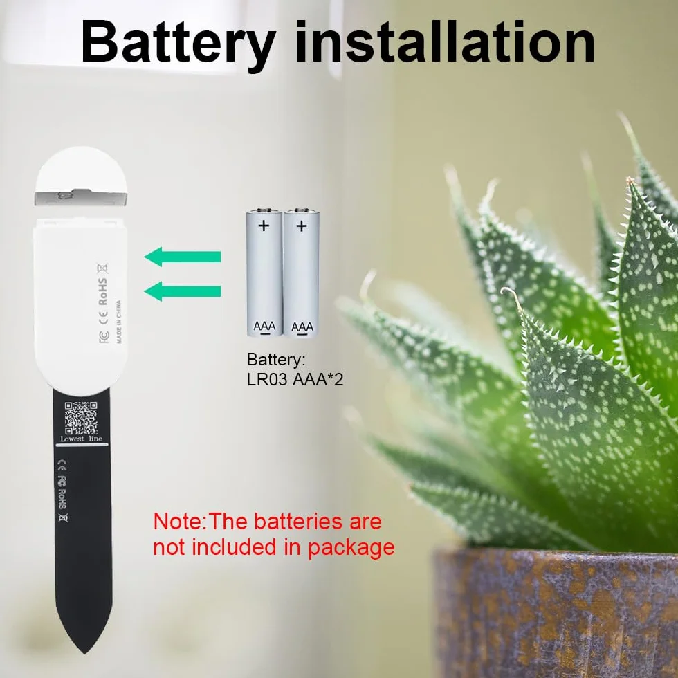 Haozee Sensor inteligente de humedad del suelo Zigbee, higrómetro/termómetro para jardín