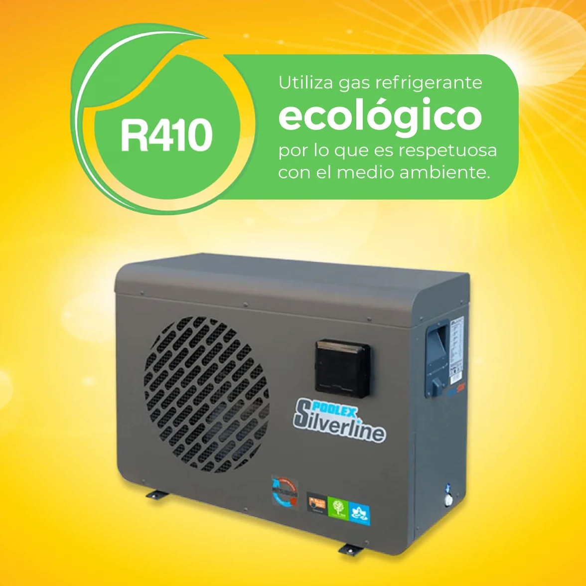 POOLEX Silverline 55 Bomba de Calor Gris