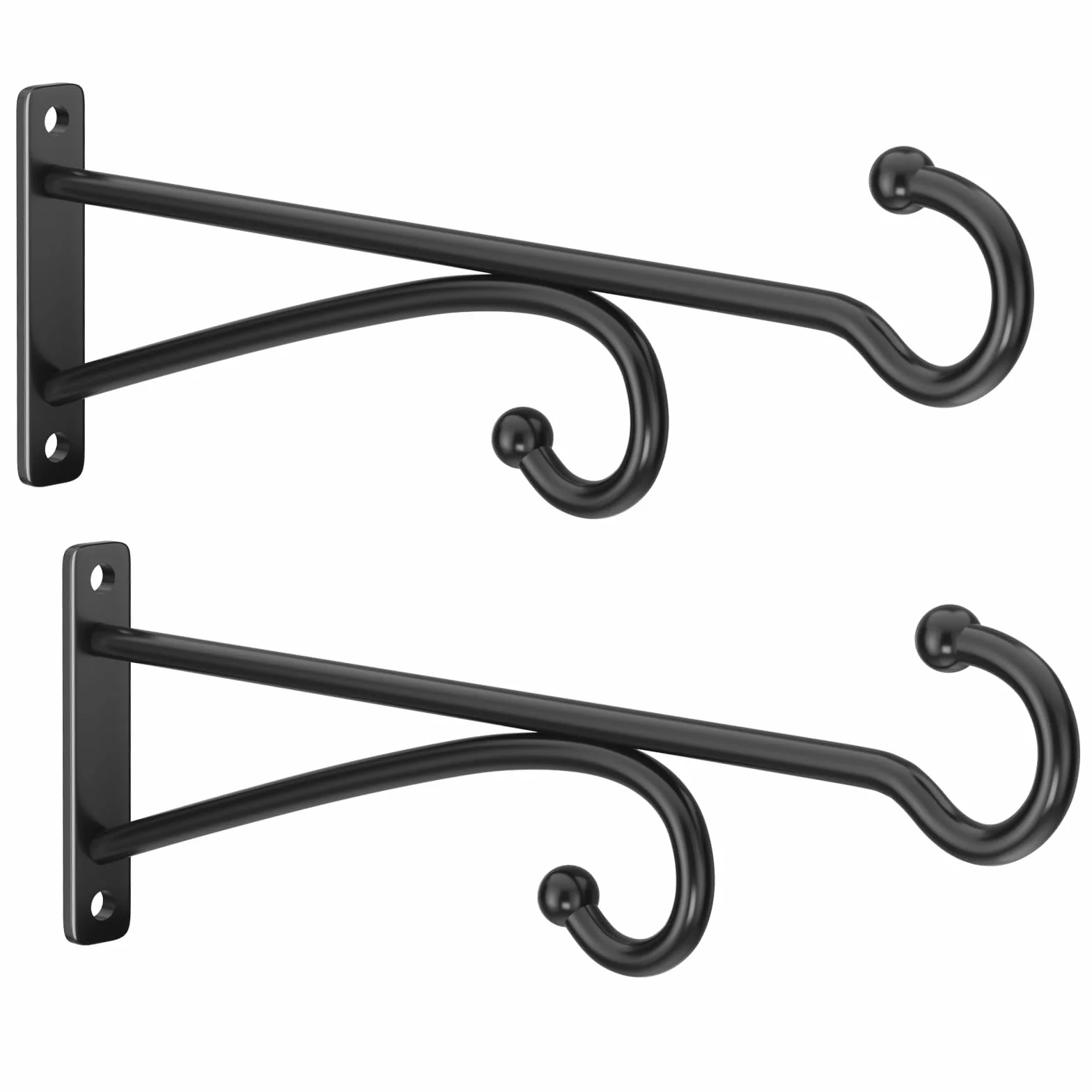 Ganchos para macetas de 25 cm, metálicos, para interiores y exteriores