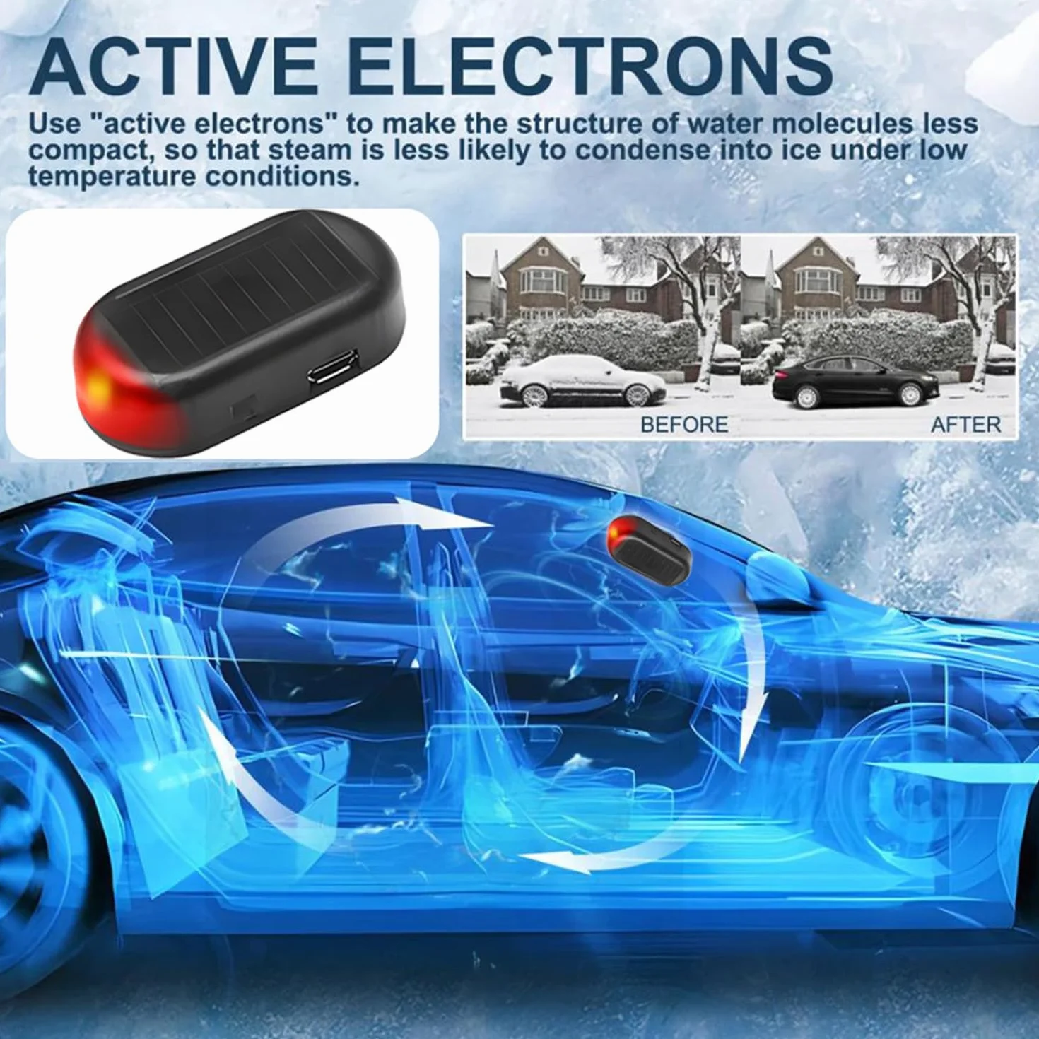 Dispositivo Anticongelante Electromagnético Quitanieves para Parabrisas de Coche
