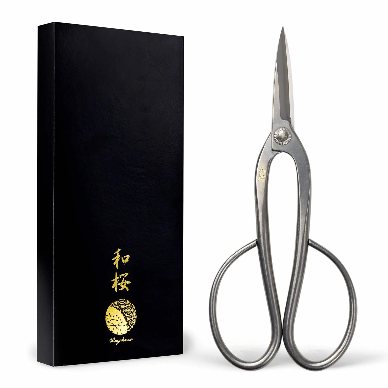 Wazakura Japan Tijeras de Podar Bonsái Ashinaga - Acero Inoxidable Yasugi (200 mm), Herramienta de Jardinería Japonesa, Hecha en Japón