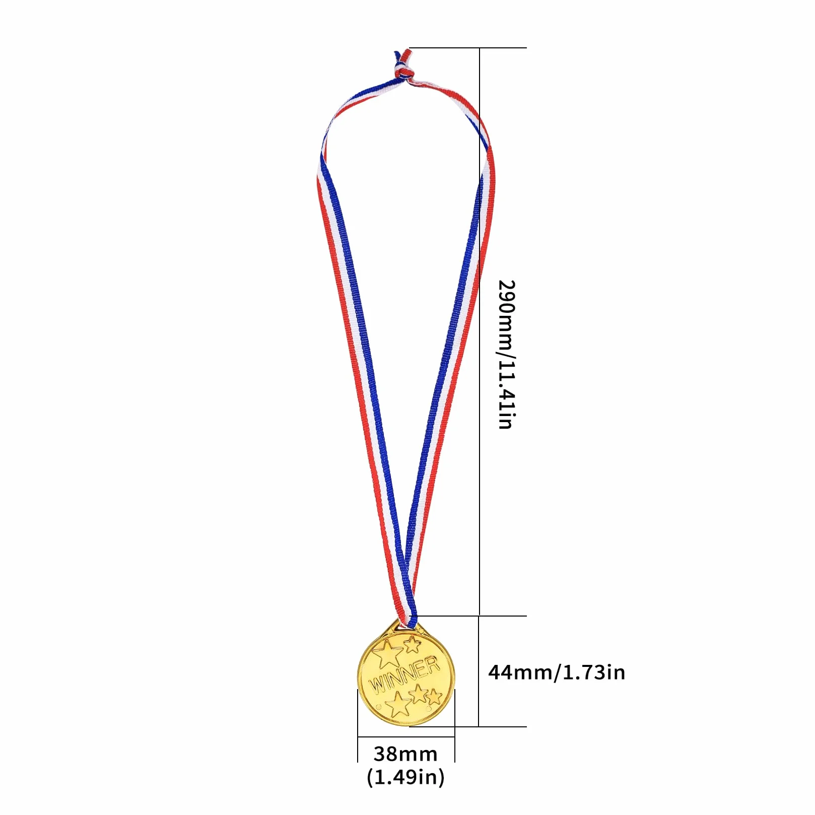 Medallas Niños Oro Plástico Dorado Premios Ganador Cumpleaños Fiesta Deporte 30 Piezas