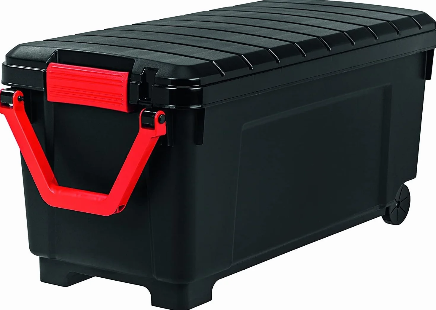 Iris Ohyama Caja de almacenamiento 170 L SIA-1000 Negro con asa y ruedas