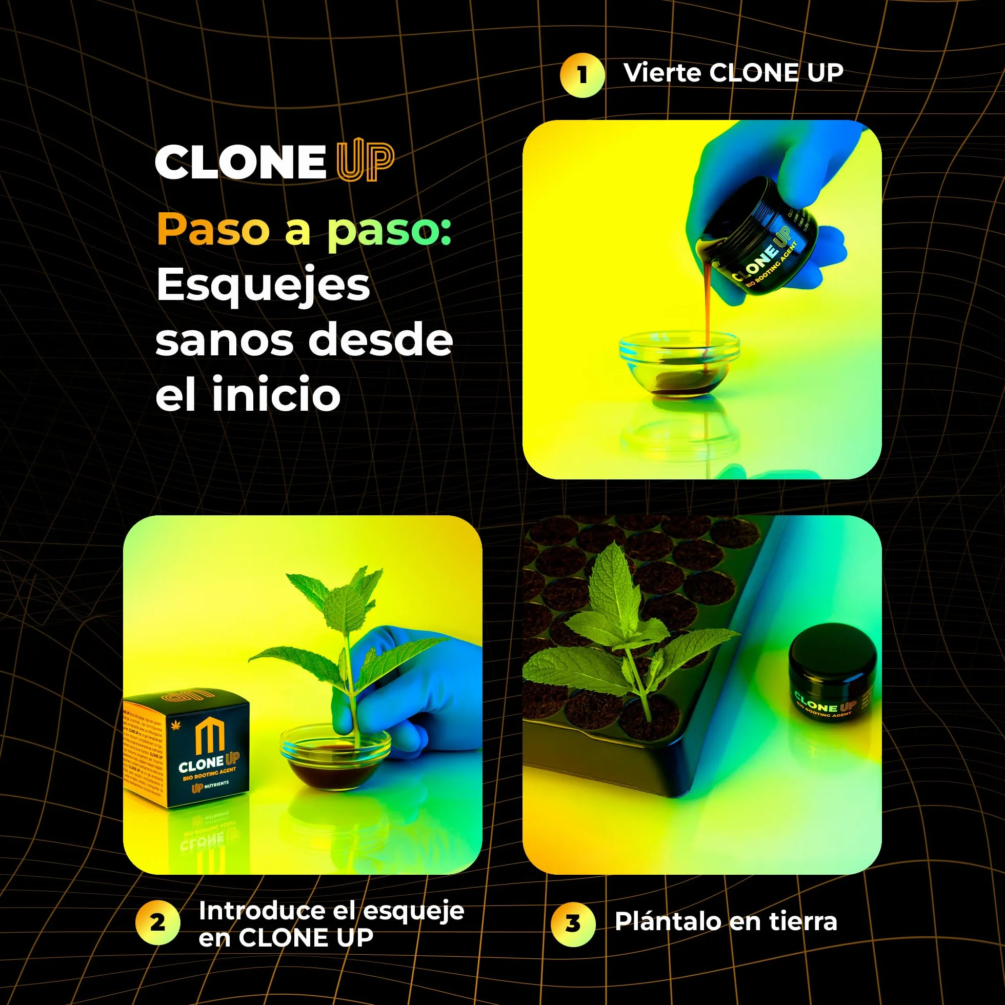 UP NUTRIENTS Gel Estimulador de Raíces Clone Up 70 ml Enraizante Orgánico para Esquejes