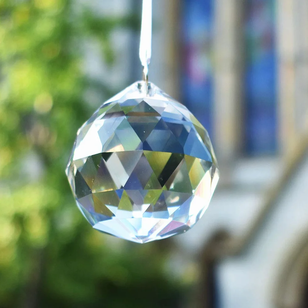 Bola de cristal prisma 50 mm Feng Shui decoración colgante kit