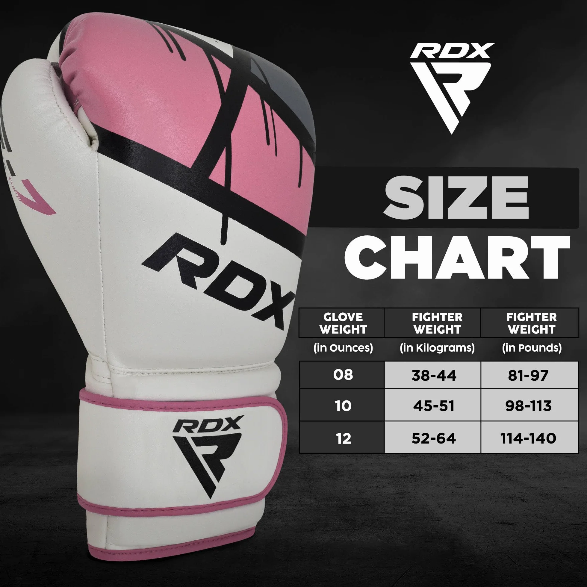 RDX Guantes de Boxeo Muay Thai Entrenamiento, Maya Hide Cuero, 8-16 oz