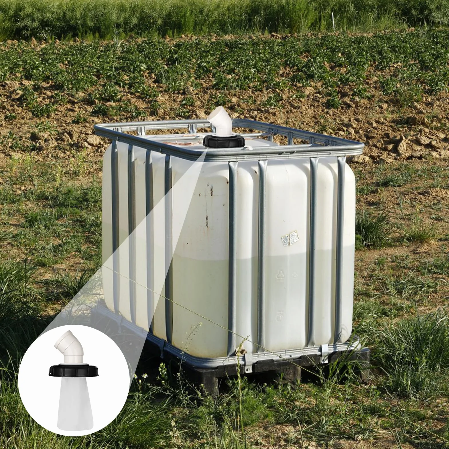 Filtro de Tapa IBC DN 150, Filtro de Agua de Lluvia de Nailon Lavable, Accesorios para Depósito IBC