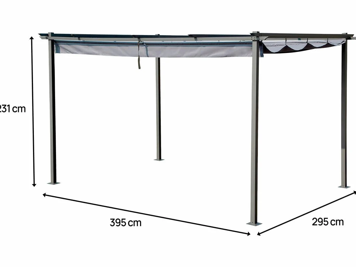Habitat et Jardin Pérgola retráctil 3 x 4 m Antracita