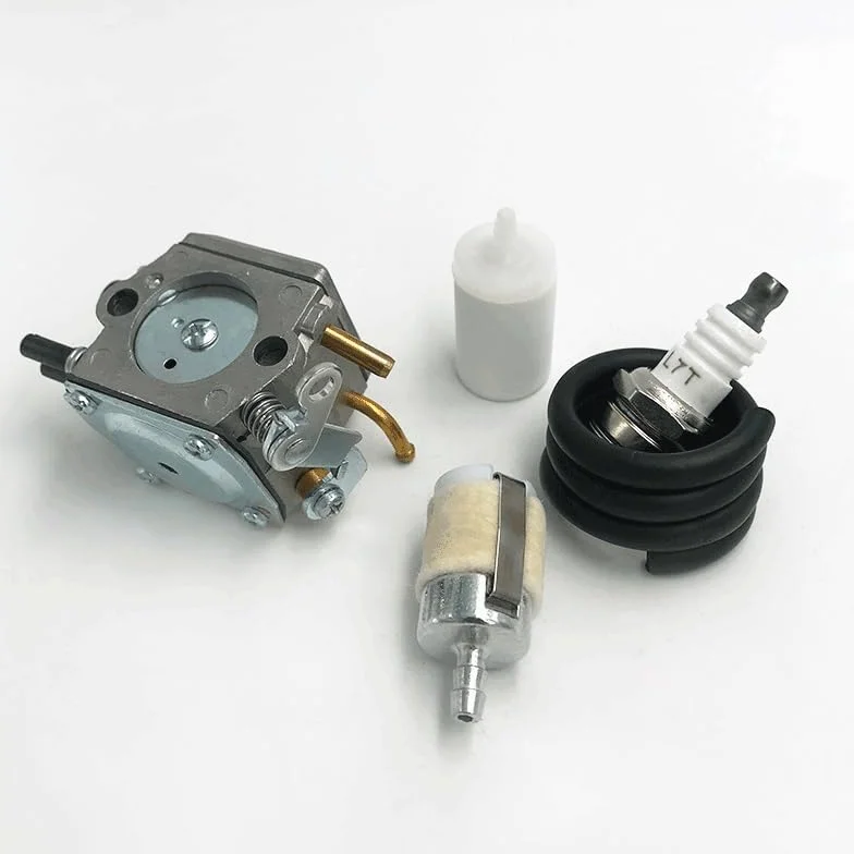 Piezas de herramientas de jardinería Kit de bujías de manguera de filtro de combustible de carburador HUNDURE apto for HUSQVARNA 372 371 365 362 piezas de repuesto de motosierra de Gas 503470501 50362