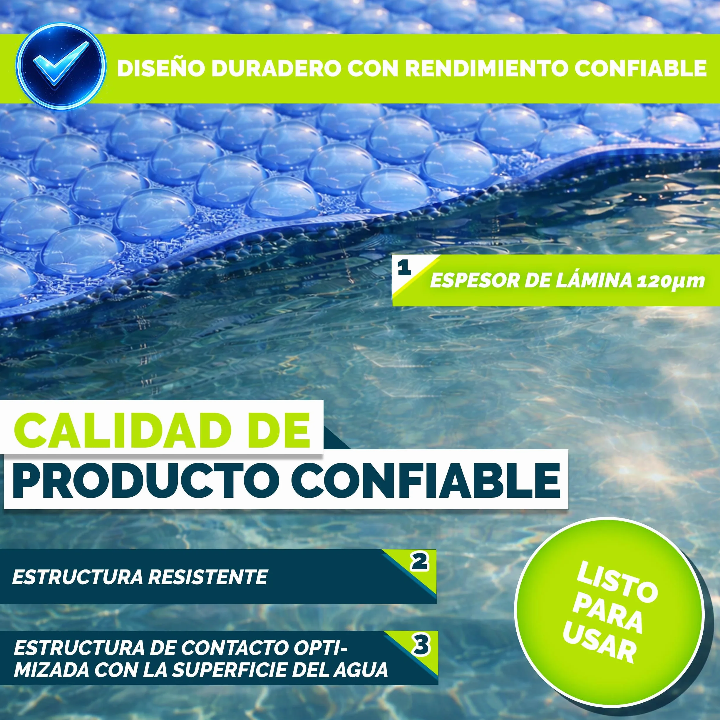 Cobertor Solar para Piscinas Rectangular 800x400 cm 120 µm Calefacción Agua