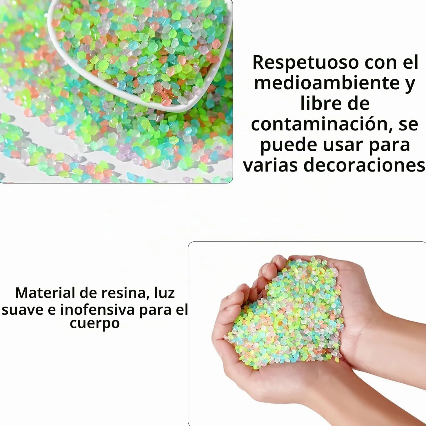 Piedras Luminosas para Macetas 6000 Piezas Decorativas Jardín Exterior