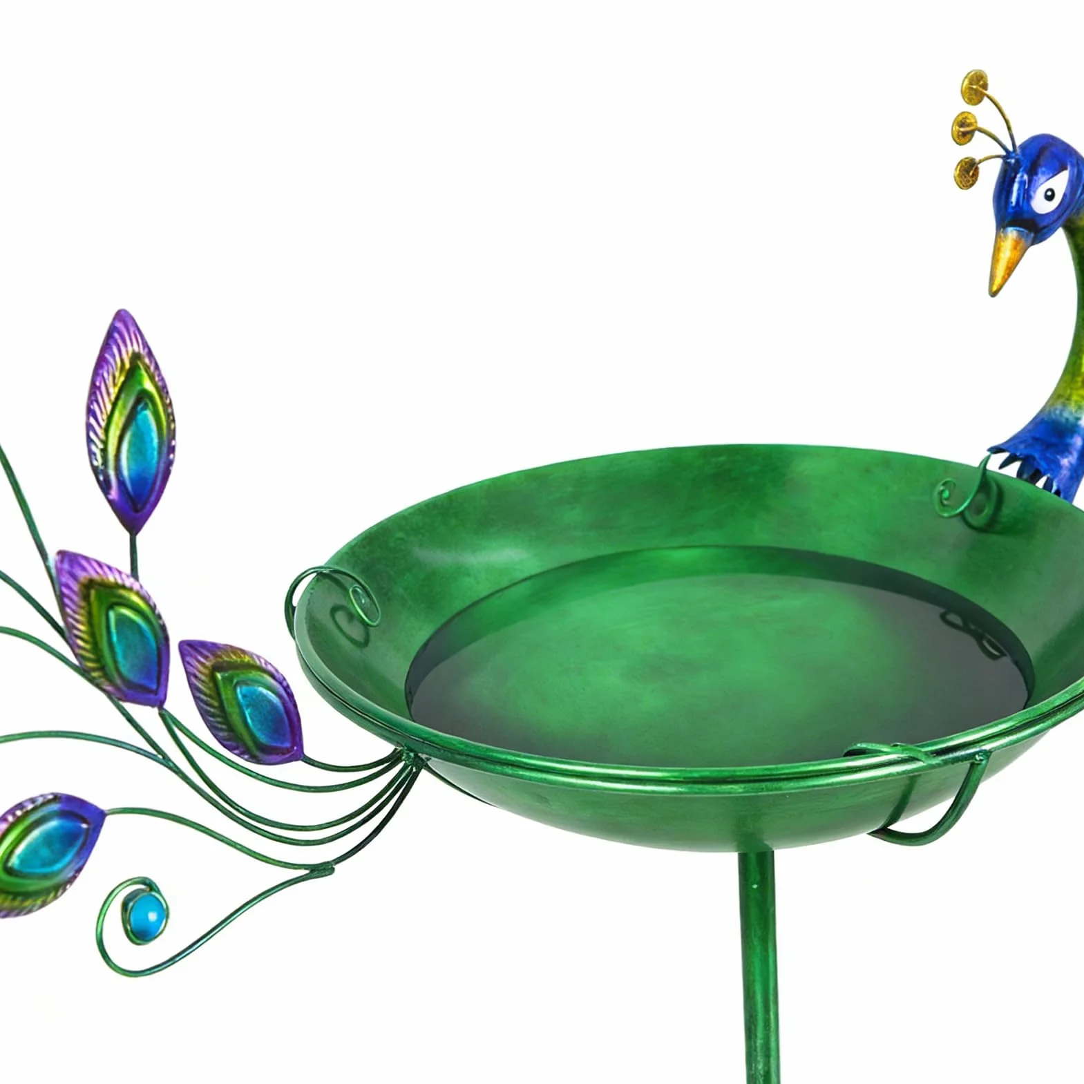 Bebederos Para Pájaros De Exterior Plato De Agua De Metal Con Diseño De | Bebedero de Jardín A Prueba de Óxido Para Balcón Terraza Patio Jardín Césped Decoración Colibríes y Estanque de