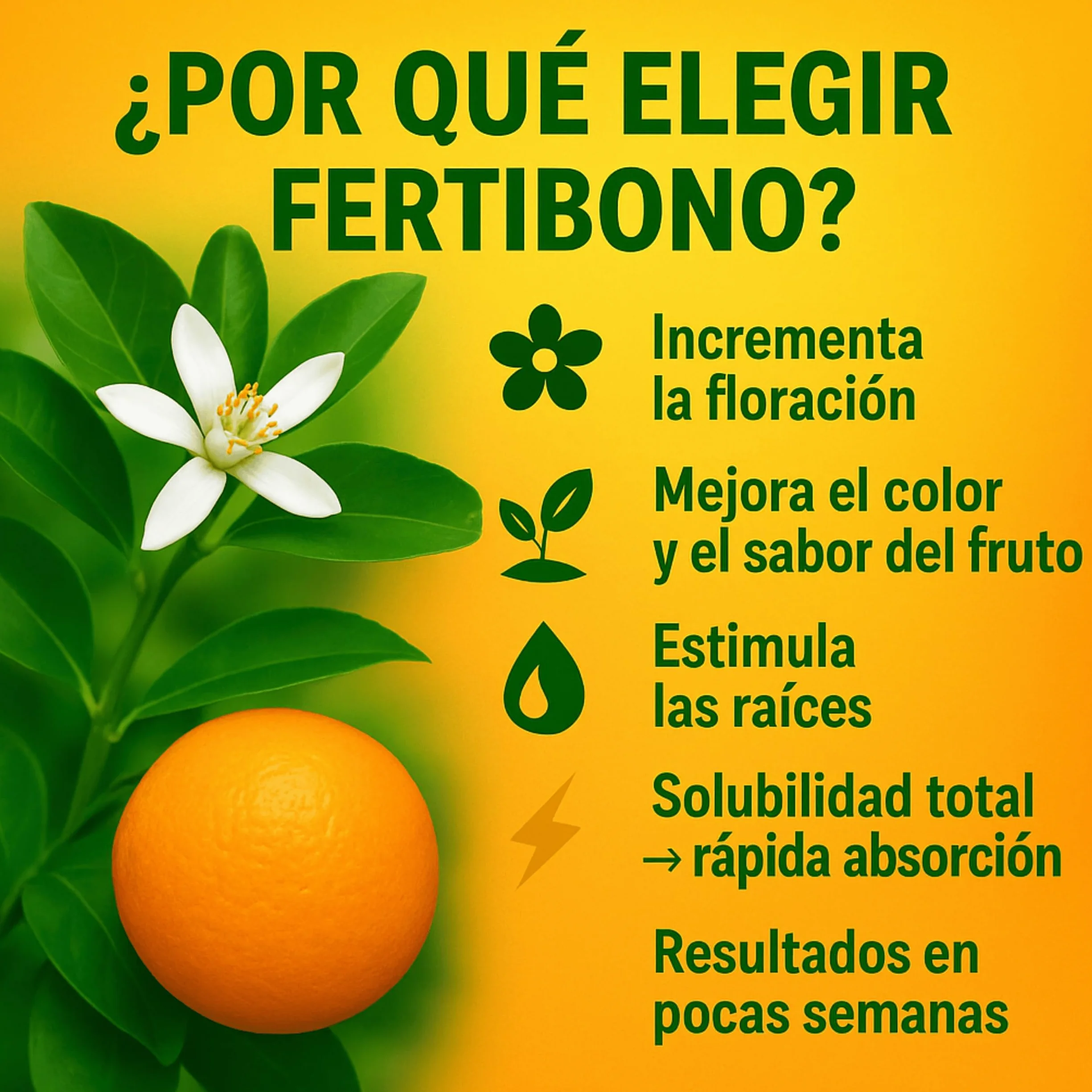 FERTIBONO Abono Cítricos Premium 7KG 20-5-11 con Hierro Azufre Magnesio Manganeso