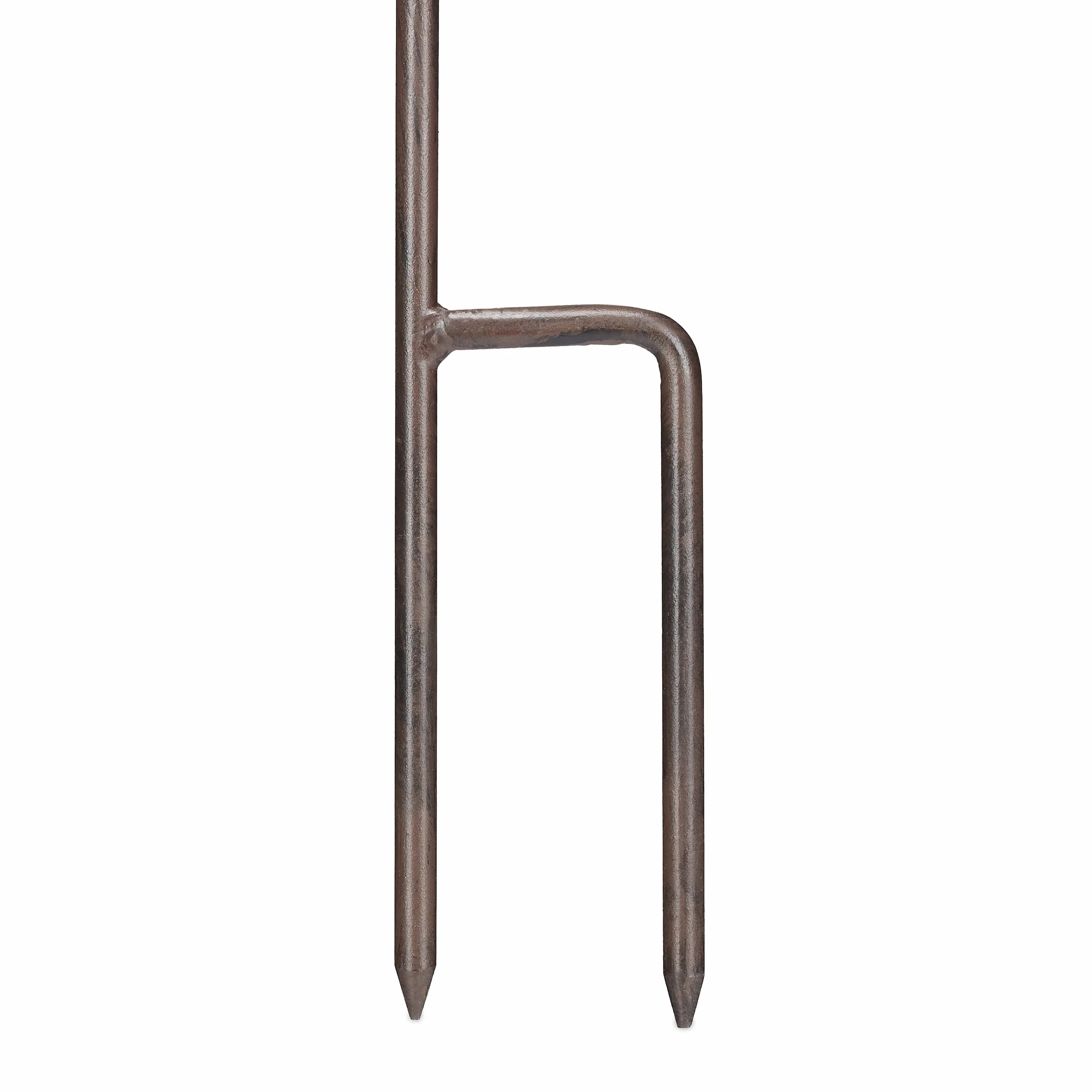 Relaxdays Bebedero Pájaros Hierro Fundido, Fuente Aves Estaca, 100 cm, Marrón