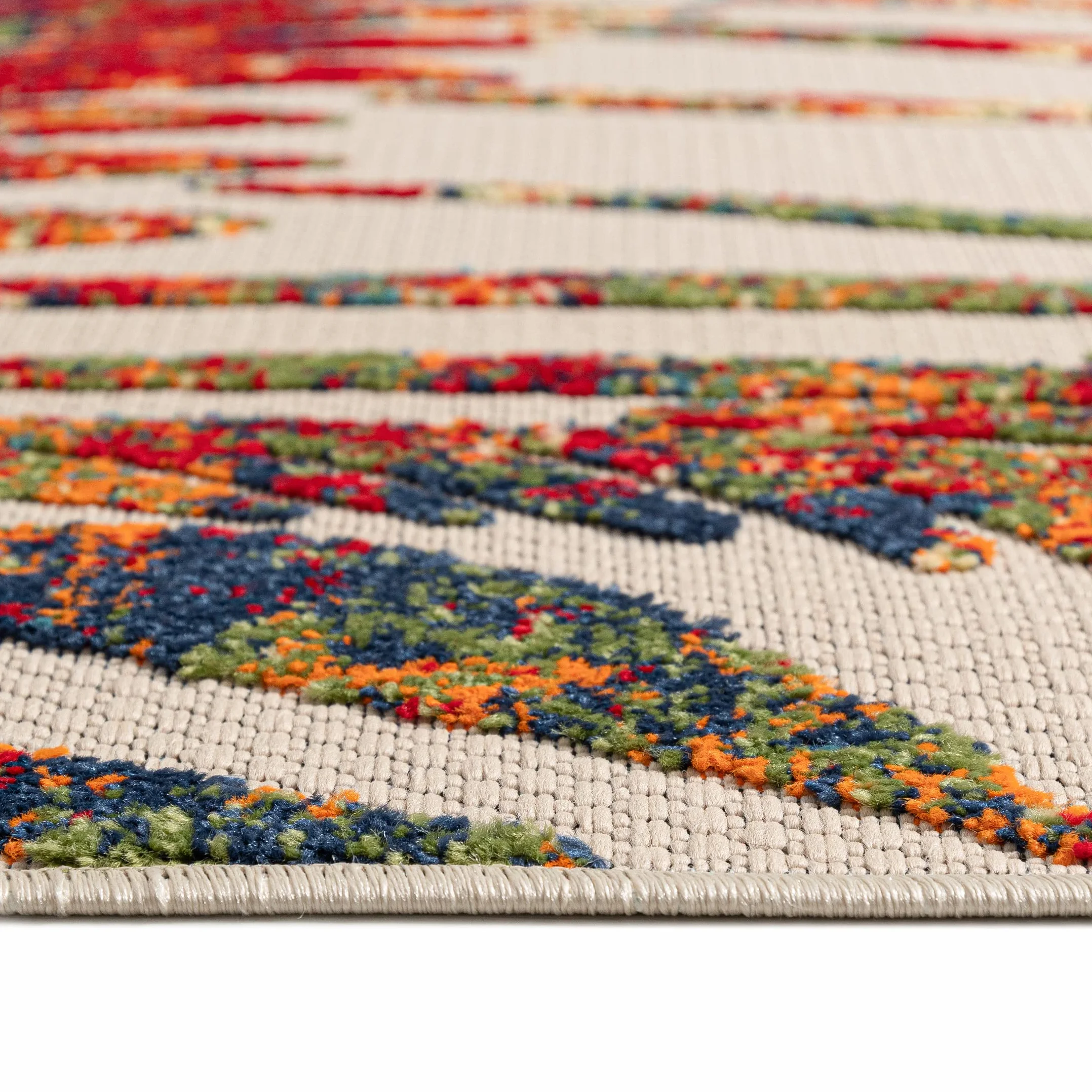 Mazovia Alfombra Exterior Impermeable 80 x 150 cm Multicolor Floral