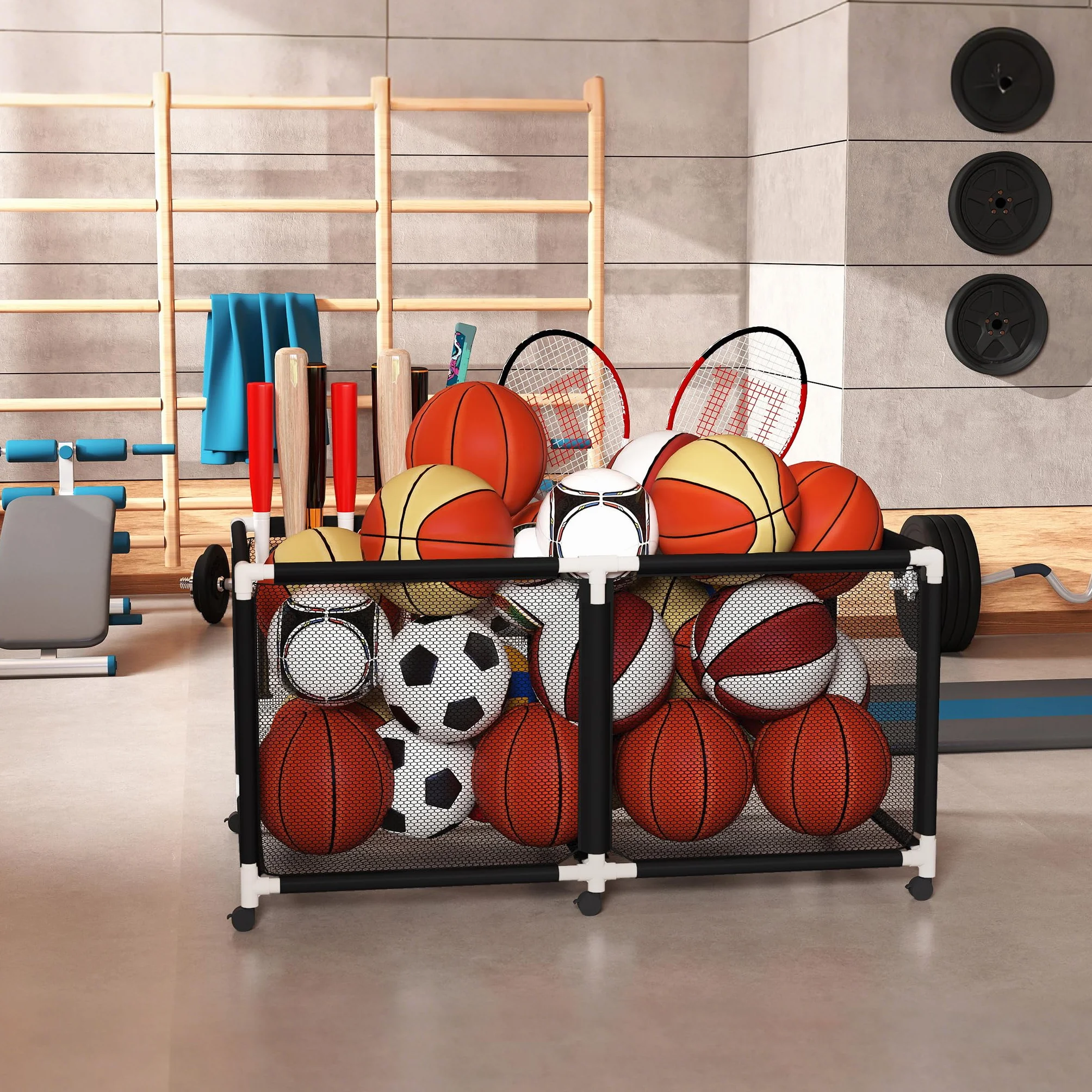 Froadp Caja de almacenamiento para piscinas 230 x 79 cm organizador de malla